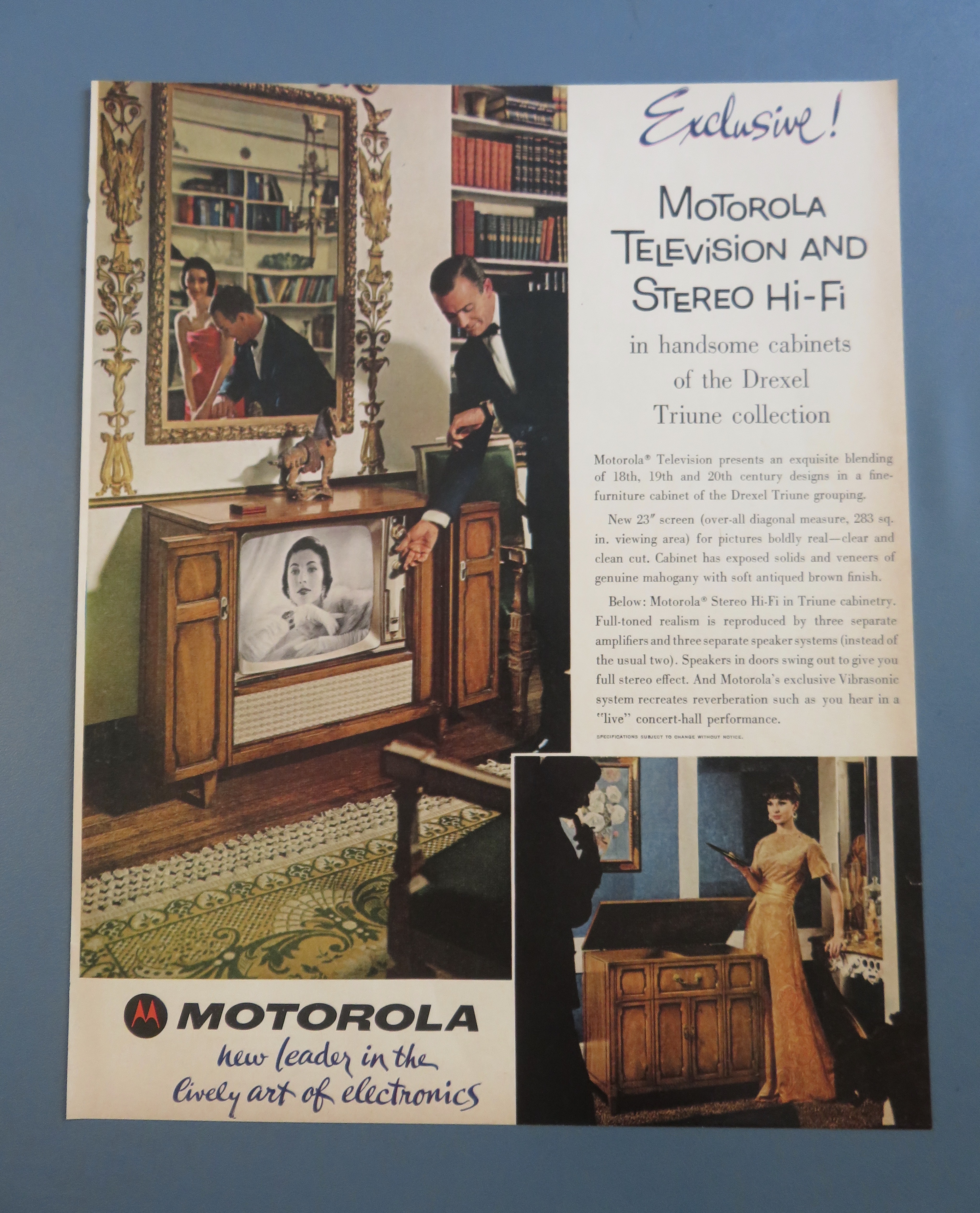 1961 Motorola Television with Man Turning on Television