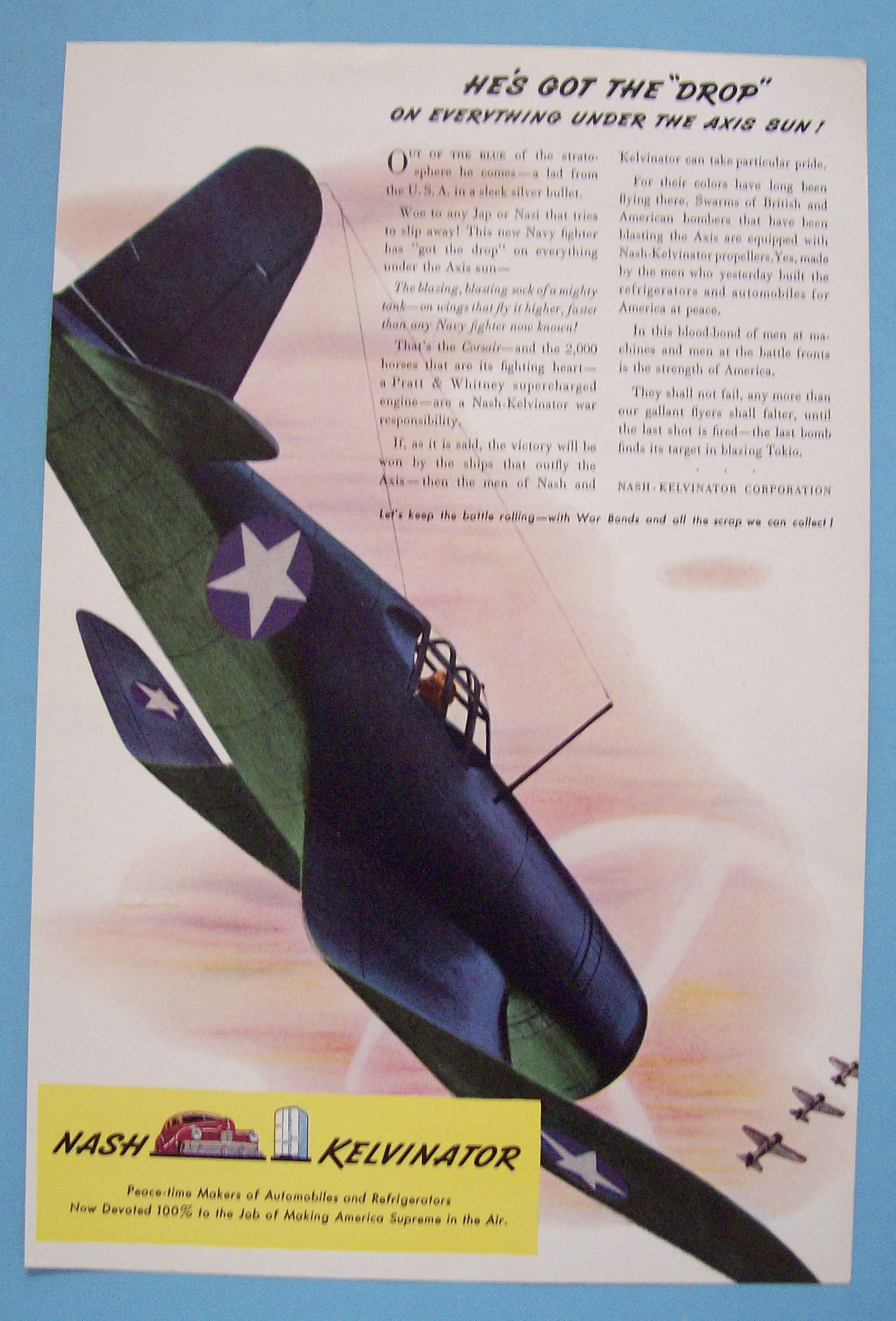 1943 Nash/Kelvinator with Military Plane with Drop
