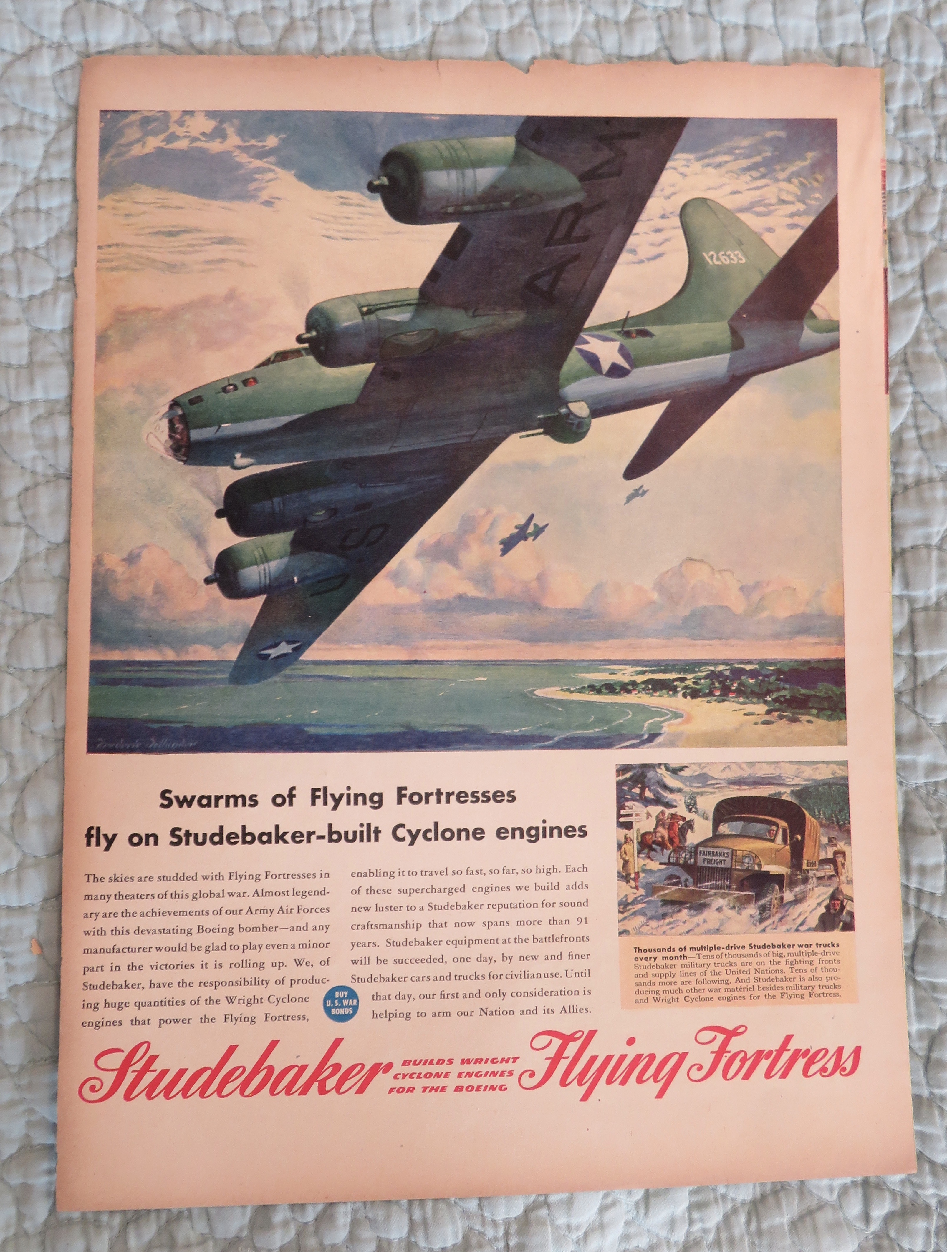 1943 Studebaker with Flying Fortresses