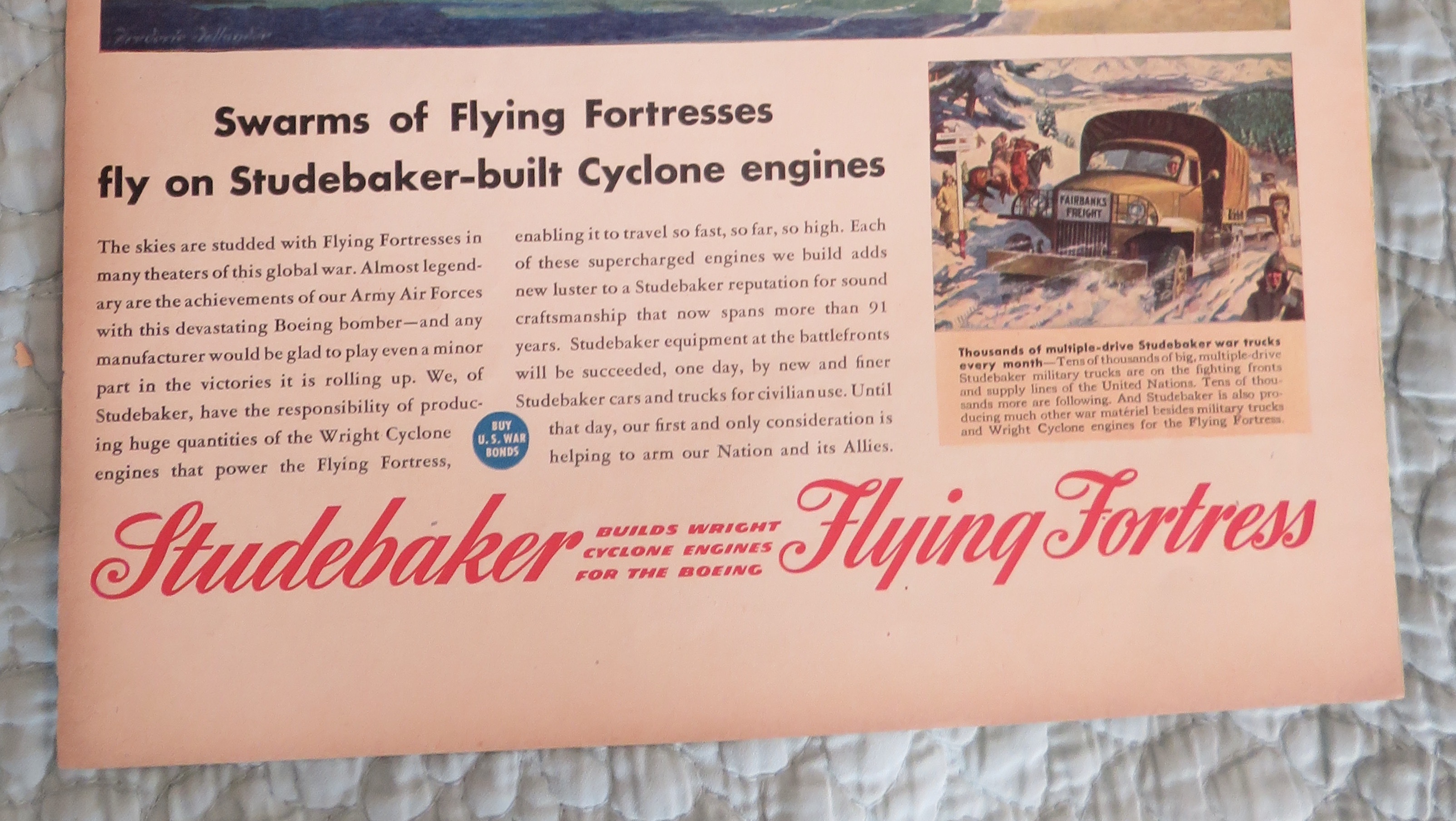1943 Studebaker with Flying Fortresses