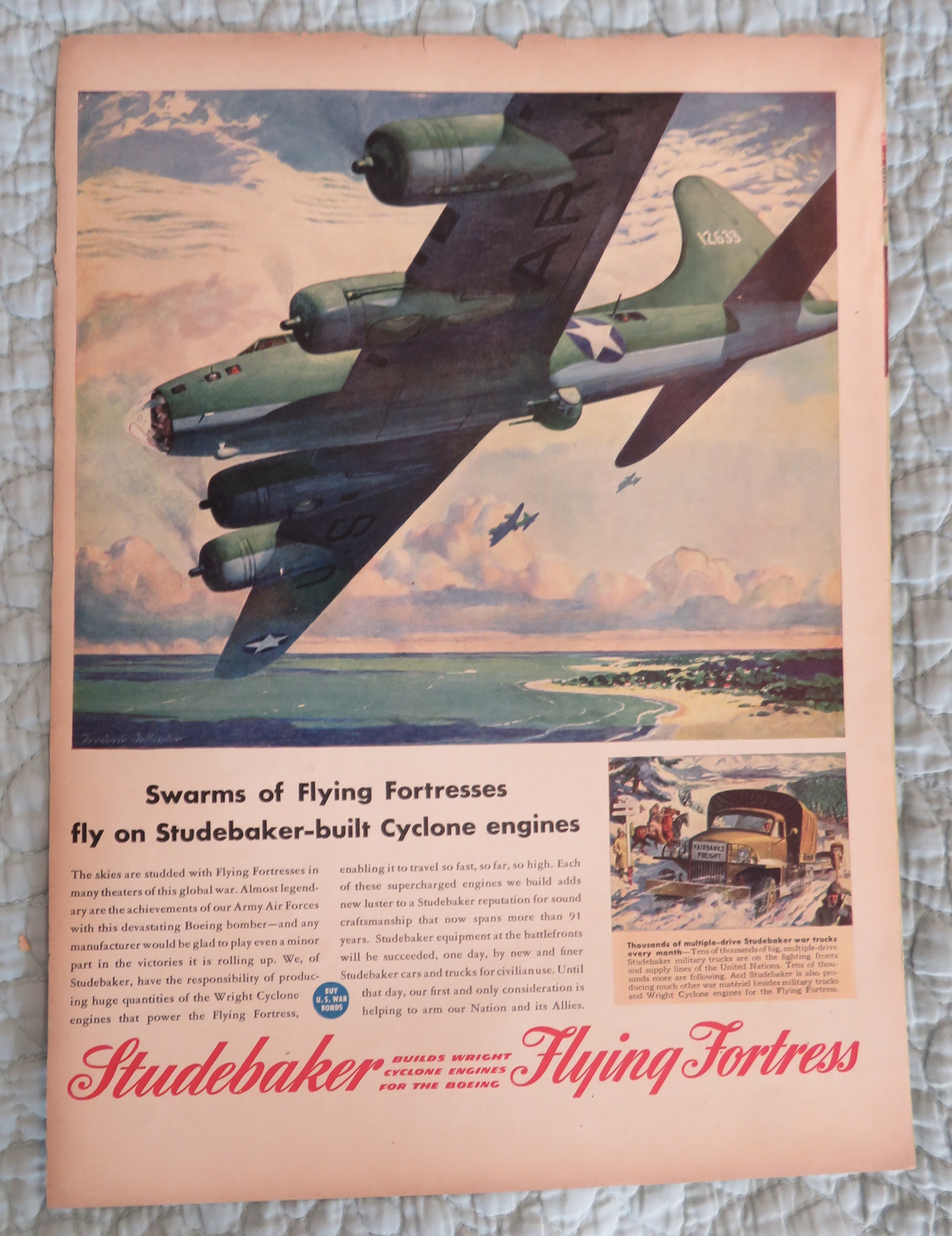 1943 Studebaker with Flying Fortresses