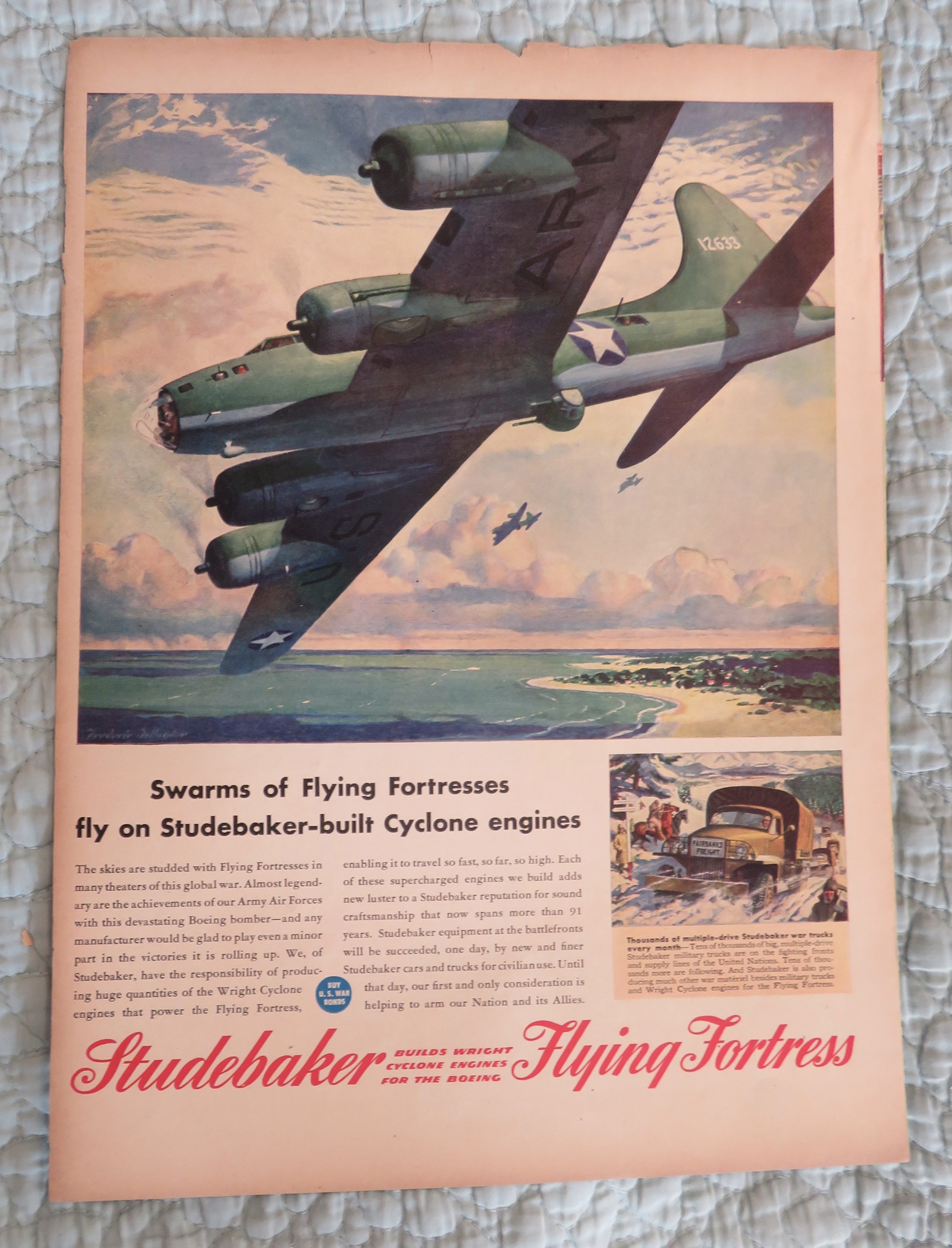 1943 Studebaker with Flying Fortresses