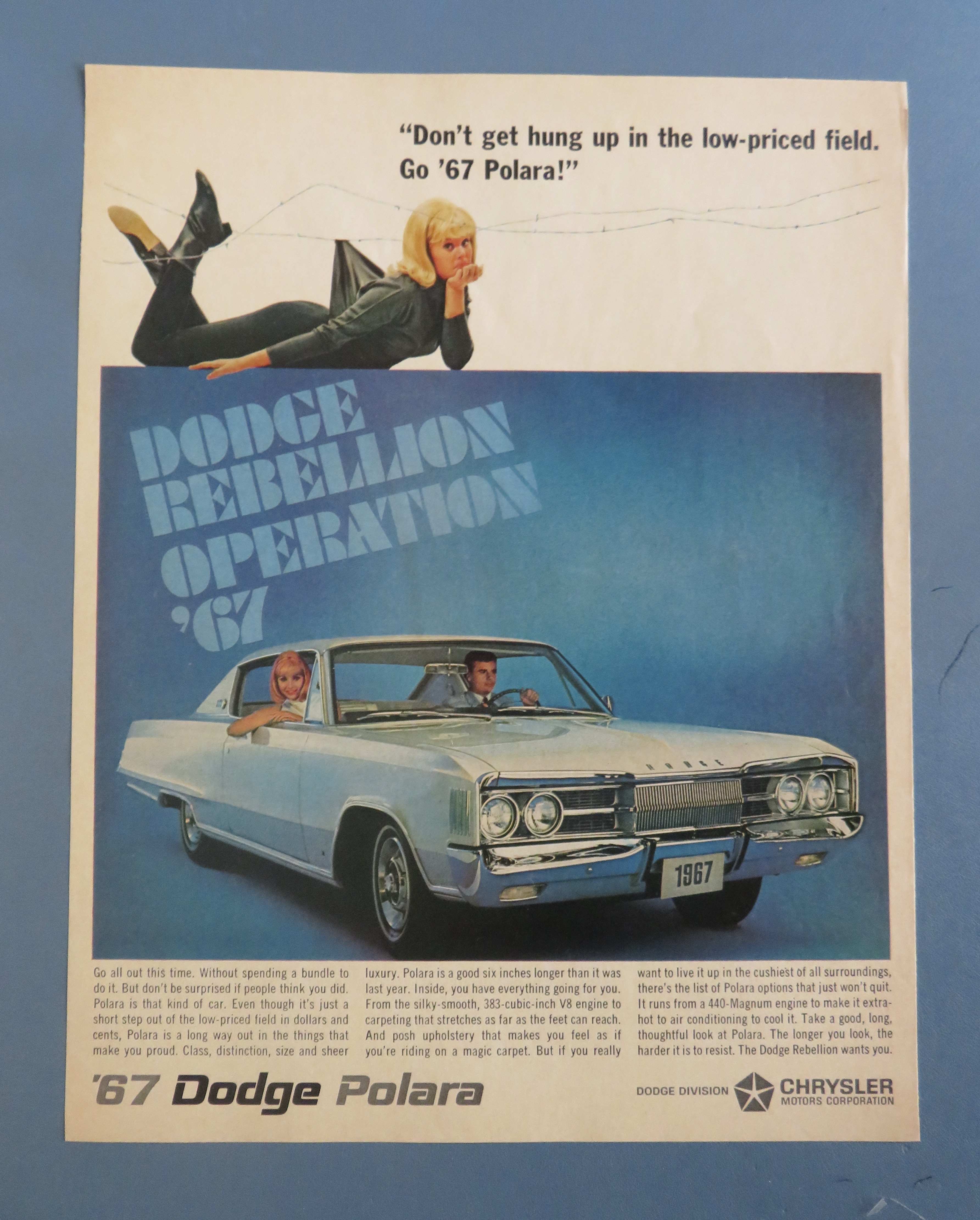 1967 Dodge Automobile with the Dodge Polara