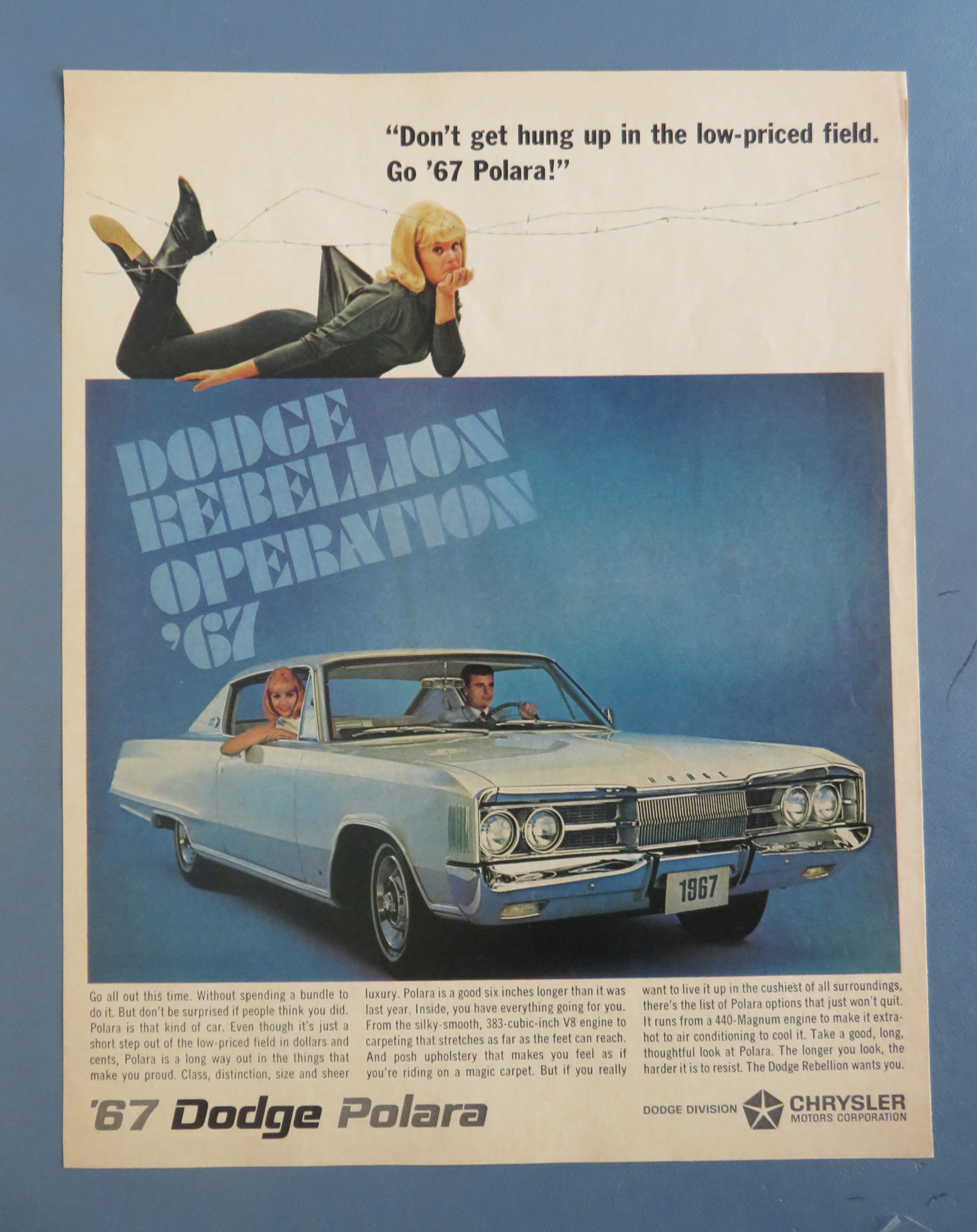 1967 Dodge Automobile with the Dodge Polara