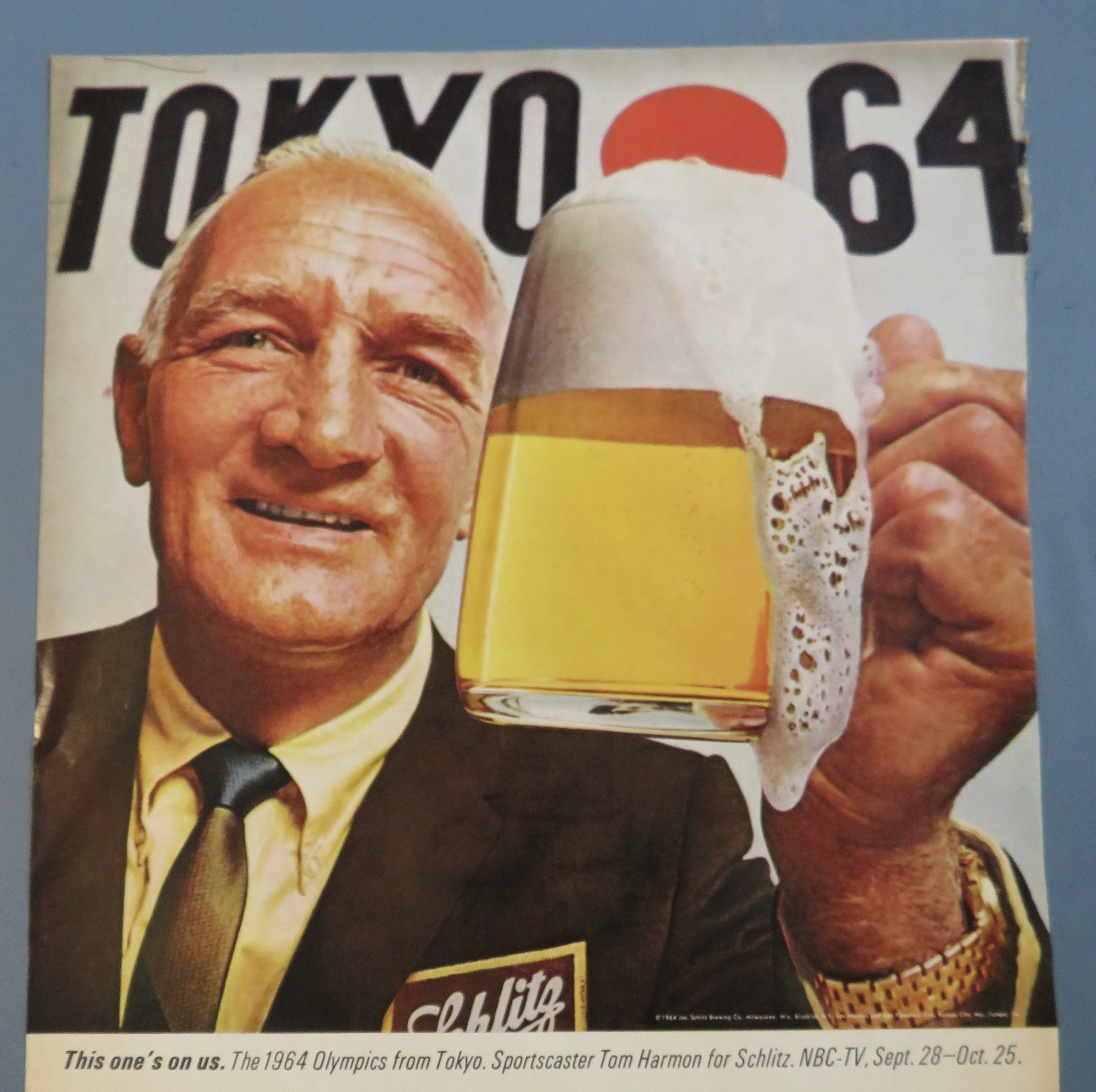 1964 Schlitz Beer with Sportscaster Tom Harmon