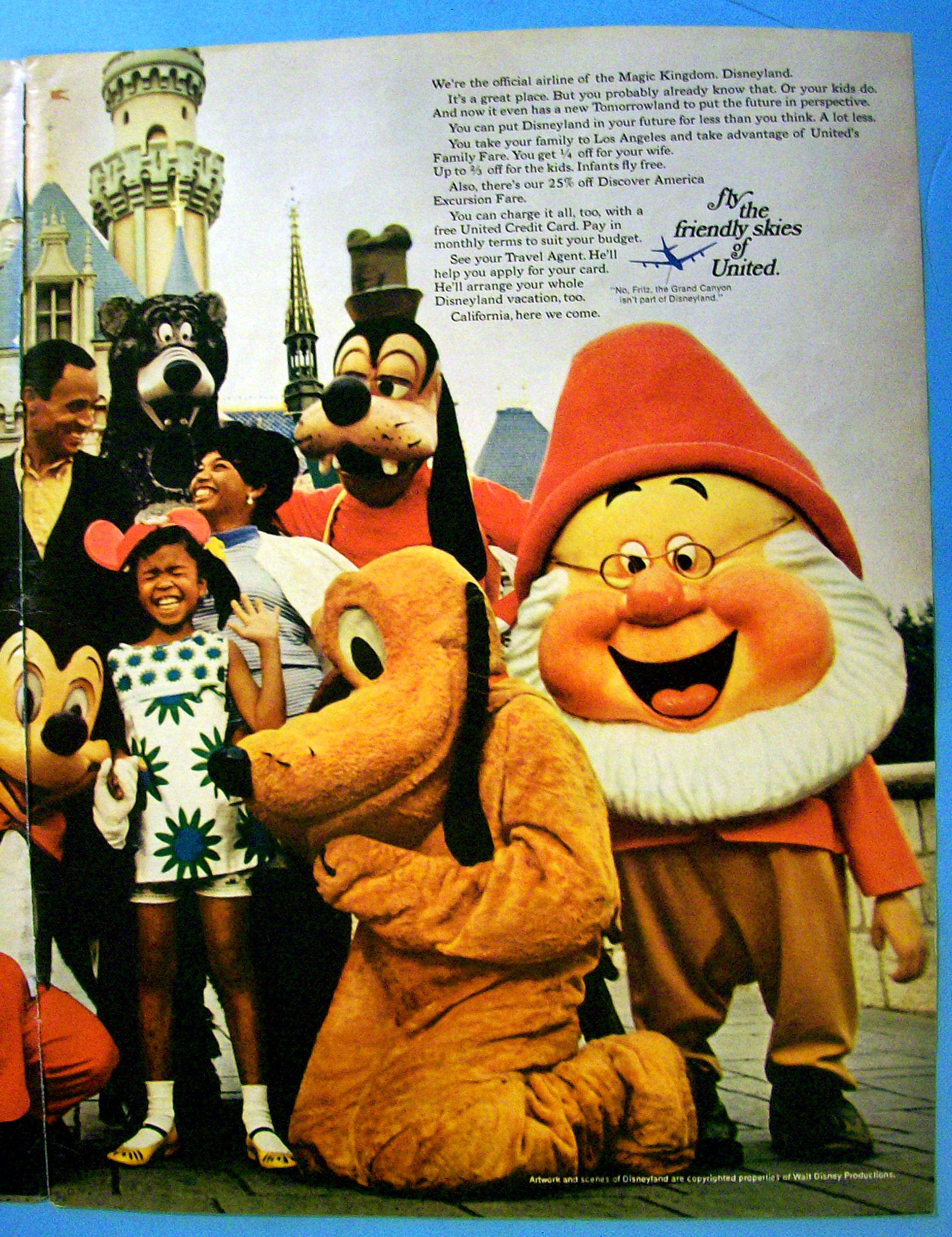 1969 United Airlines with Disneyland & Magic Kingdom