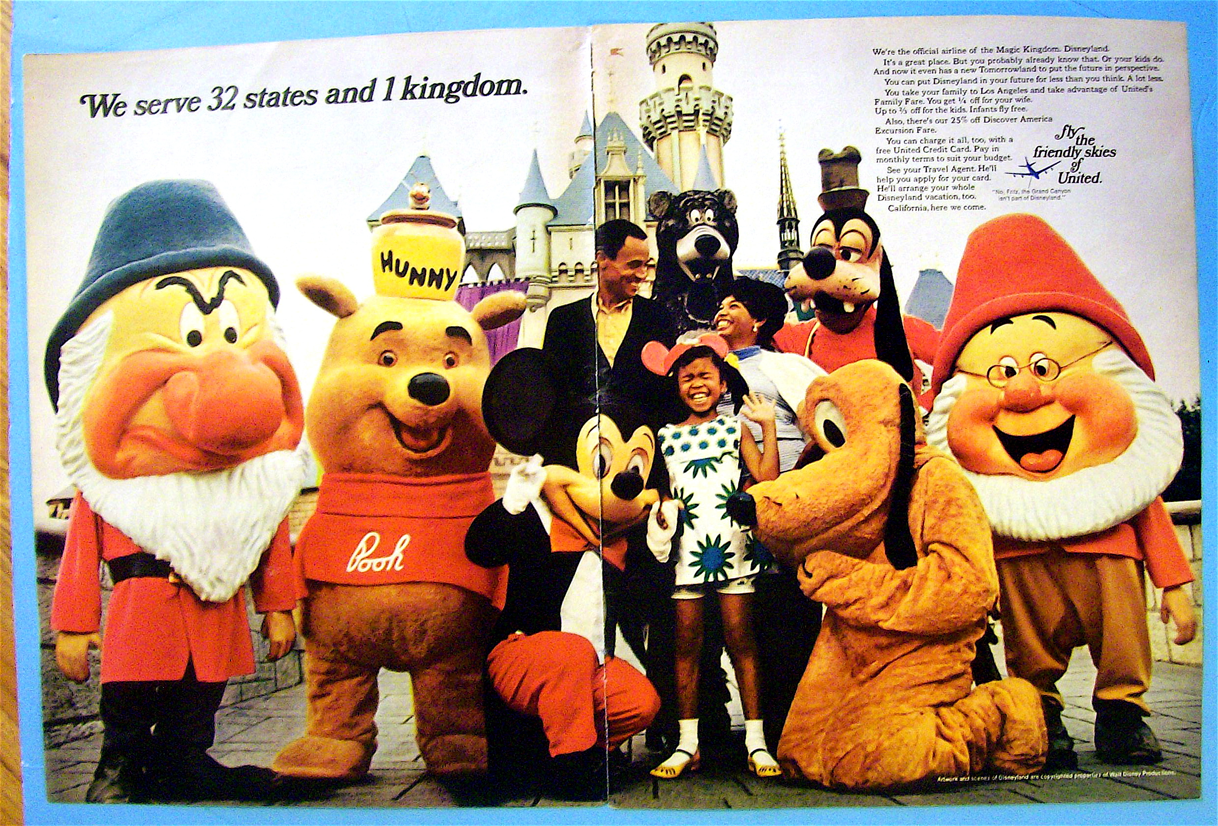 1969 United Airlines with Disneyland & Magic Kingdom