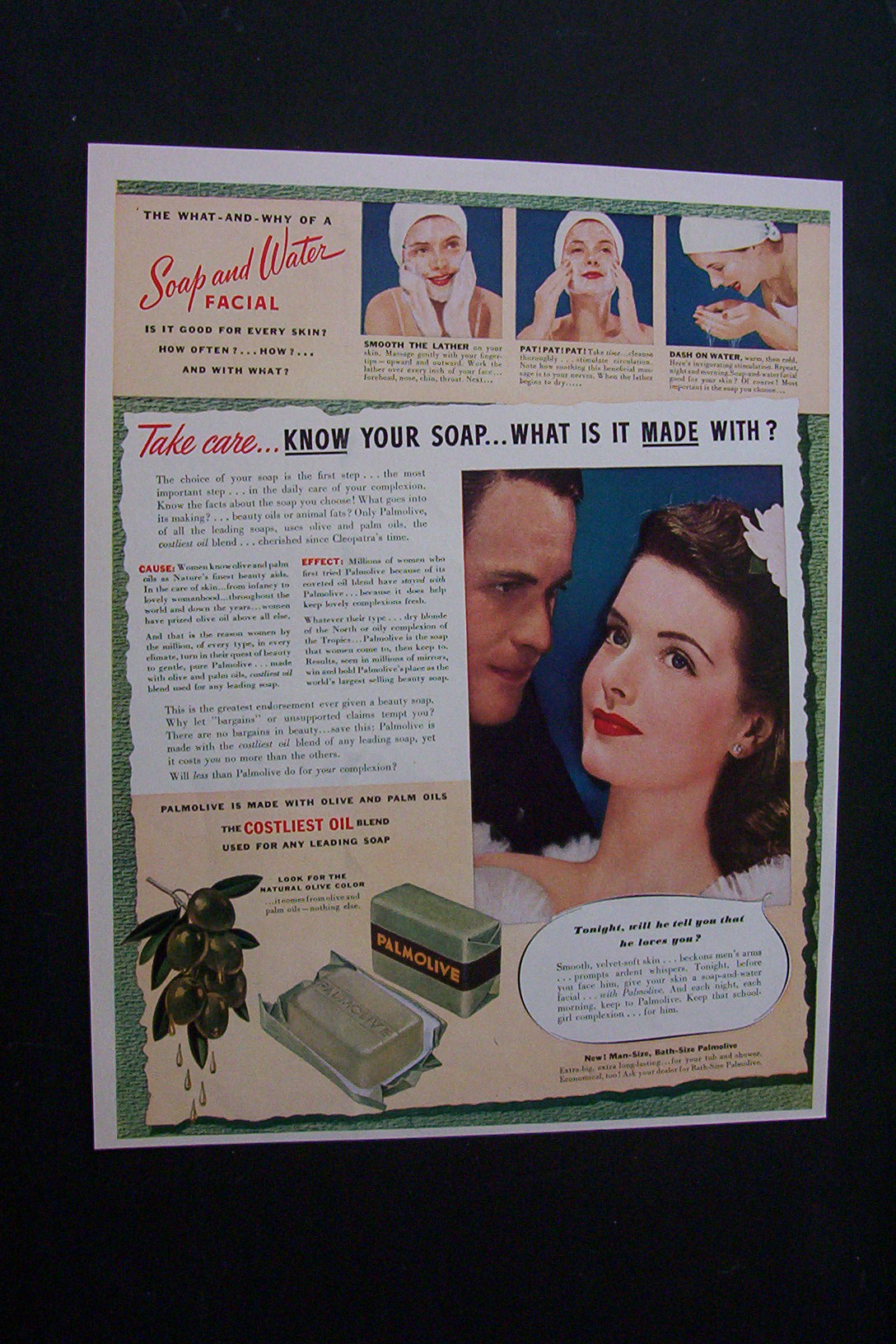 Vintage Ad: Schlitz Beer &  Palmolive Soap