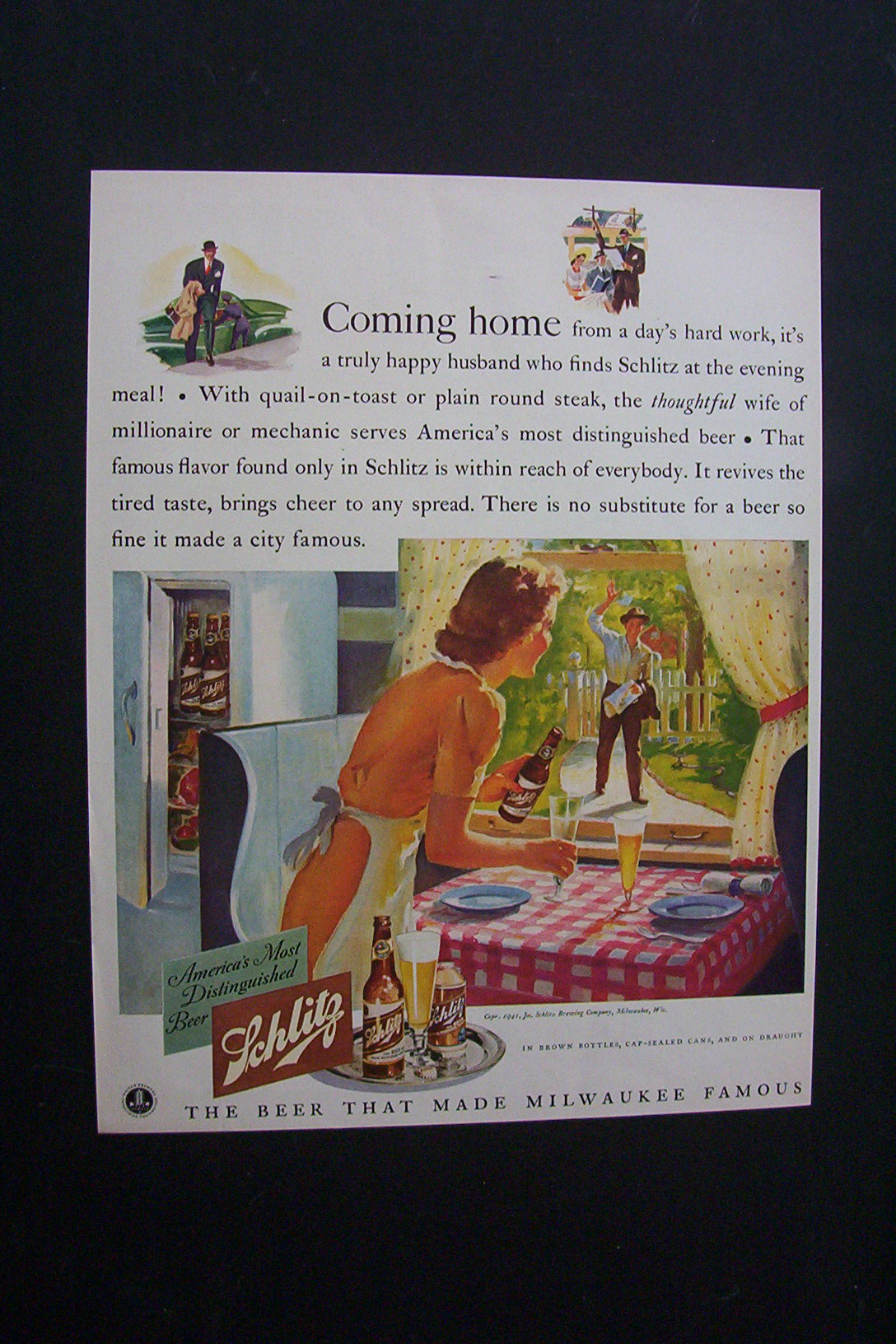 Vintage Ad: Schlitz Beer &  Palmolive Soap