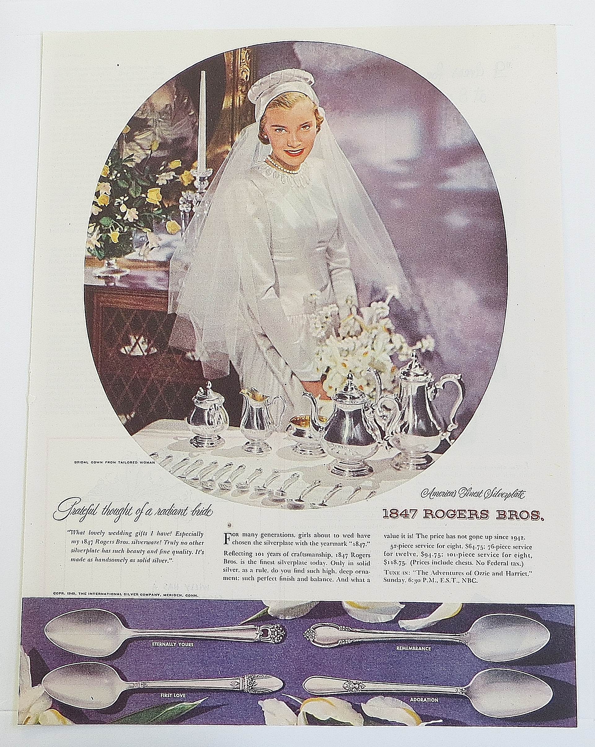 1948 1847 Rogers Bros. Silverplate With Bride