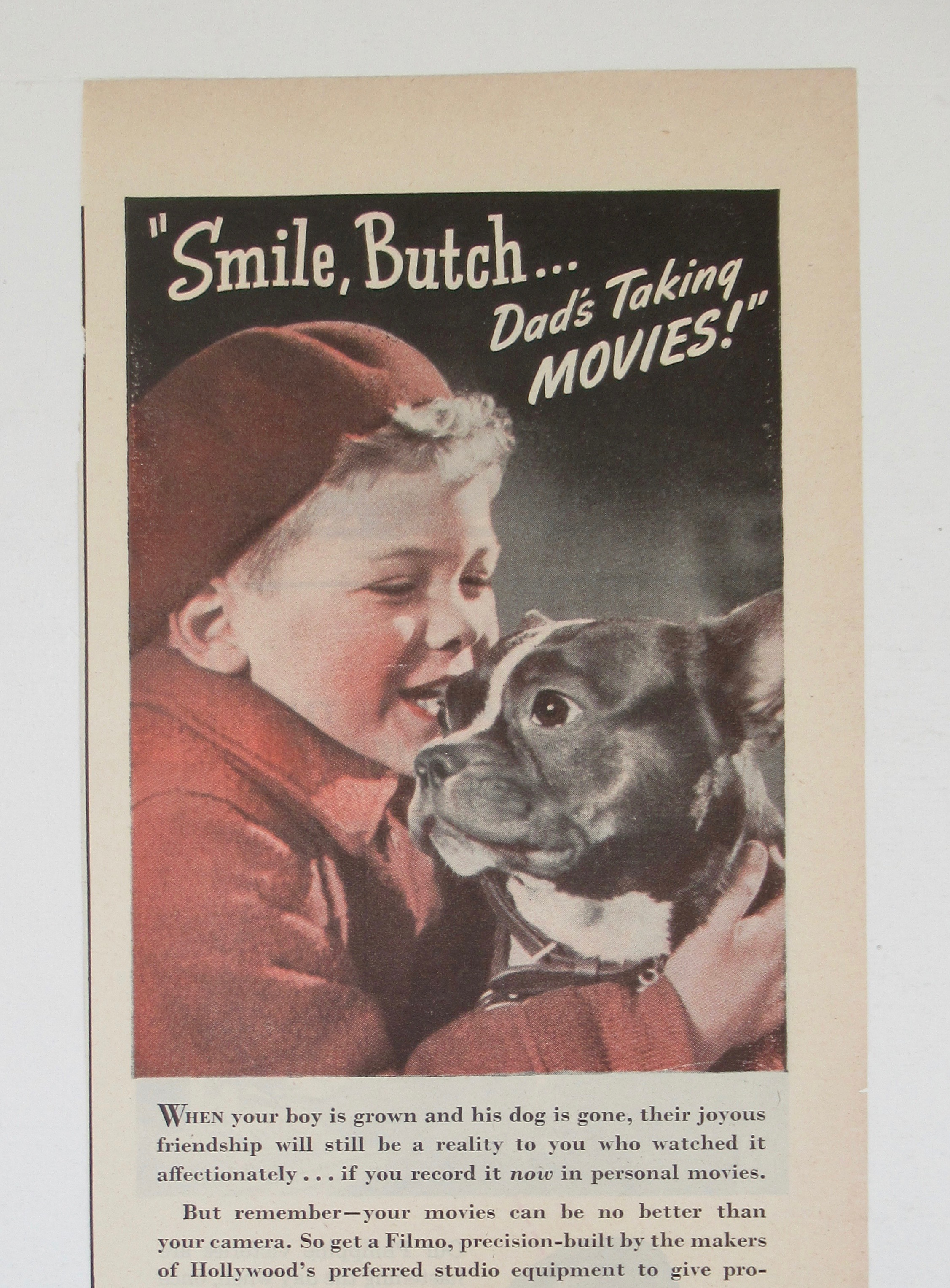 1945 Bell & Howell Filmo with a Boy & His Dog