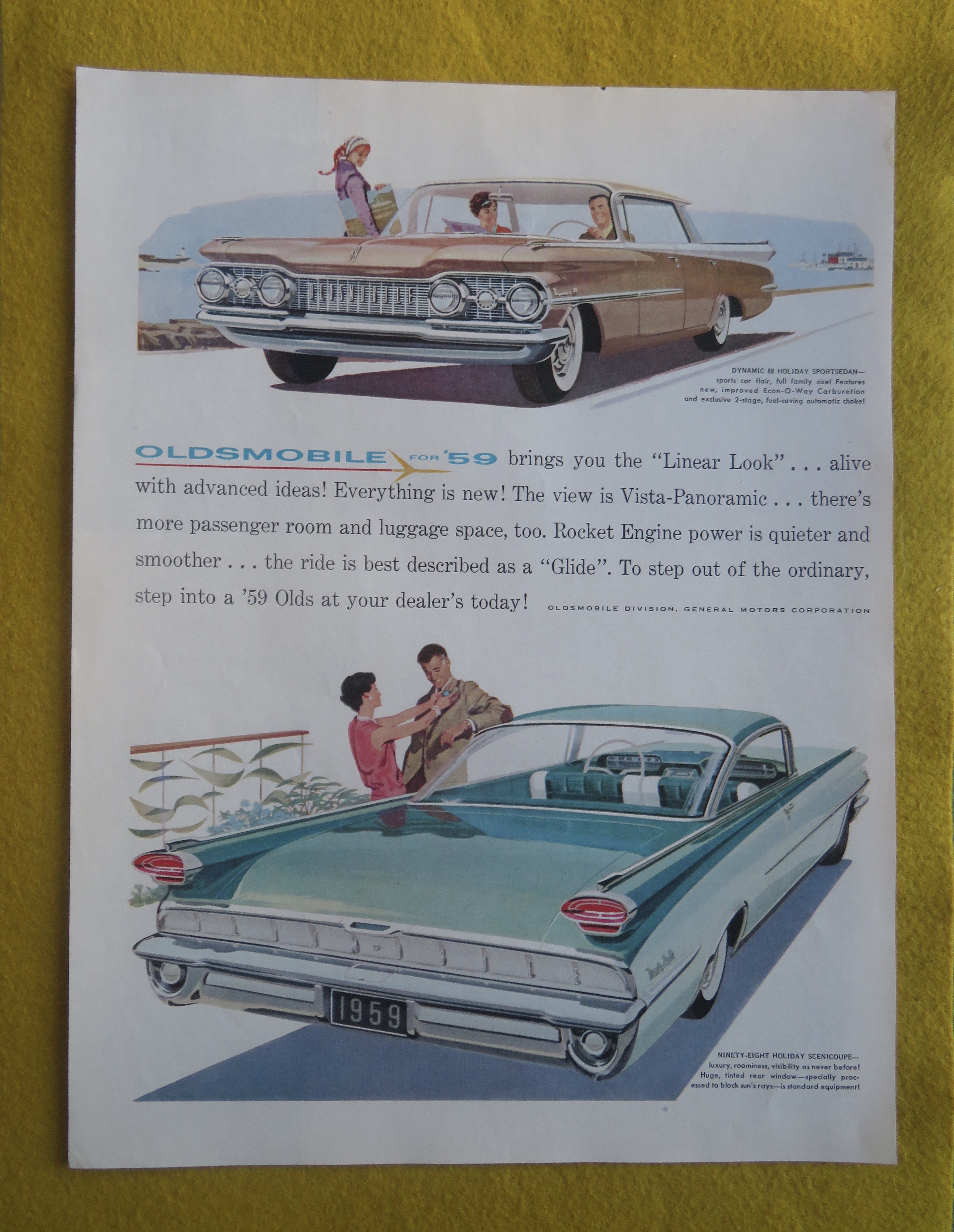 1959 Oldsmobile Automobile with Sedan & Coupe