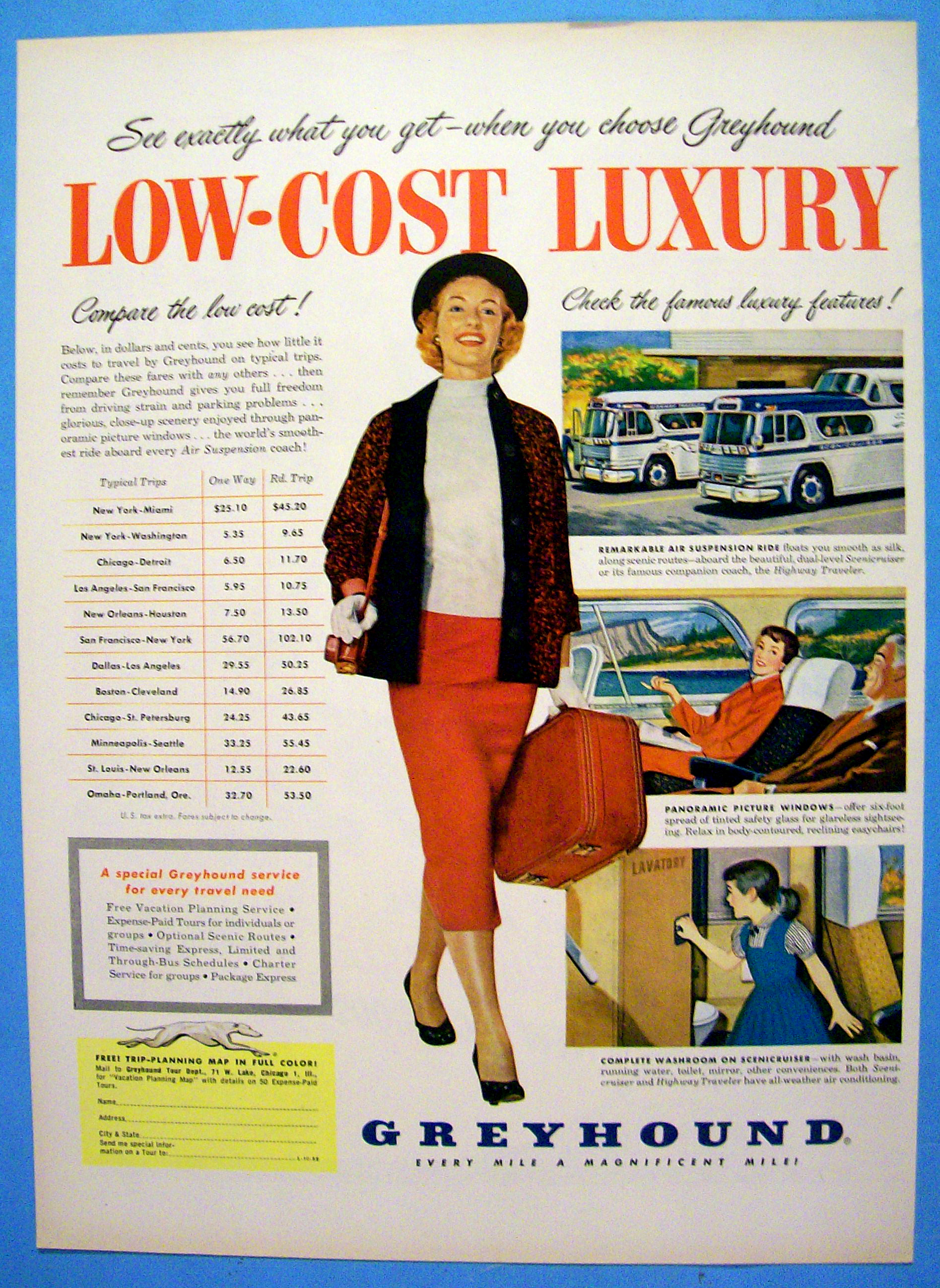 Vintage Ad: 1955 Greyhound