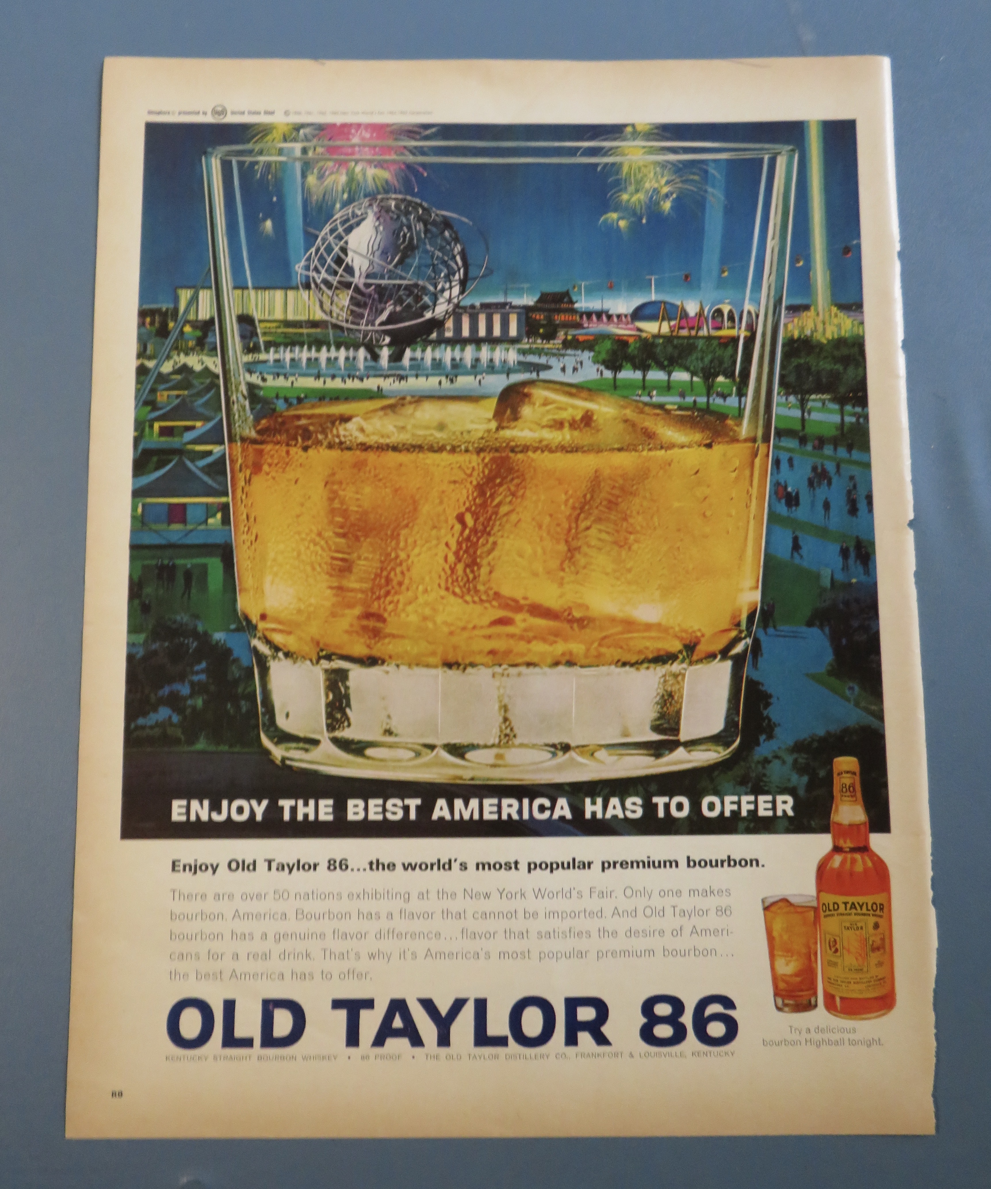 1964 Old Taylor 86 Bourbon with New York World's Fair