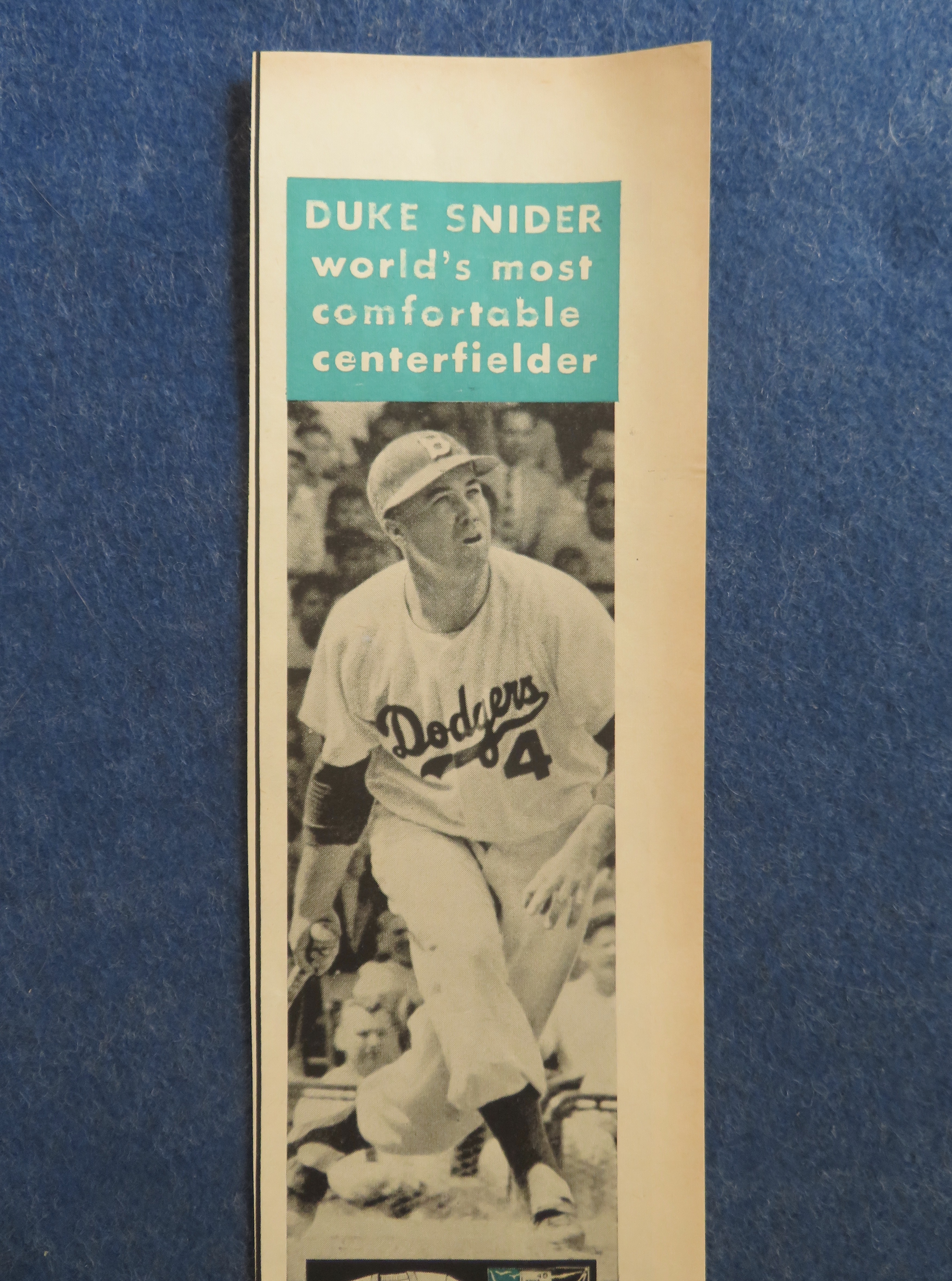 1957 Mayo Spruce Underwear with Baseball's Duke Snider