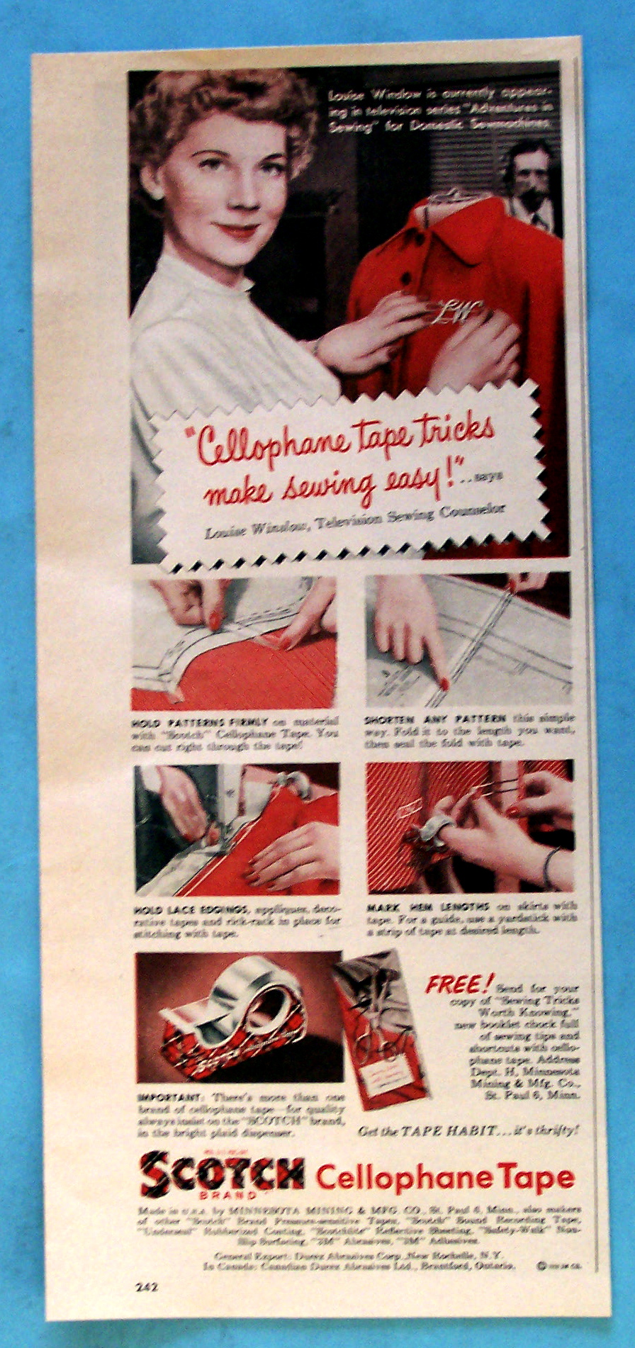 Vintage Ad: 1950 Scotch Tape