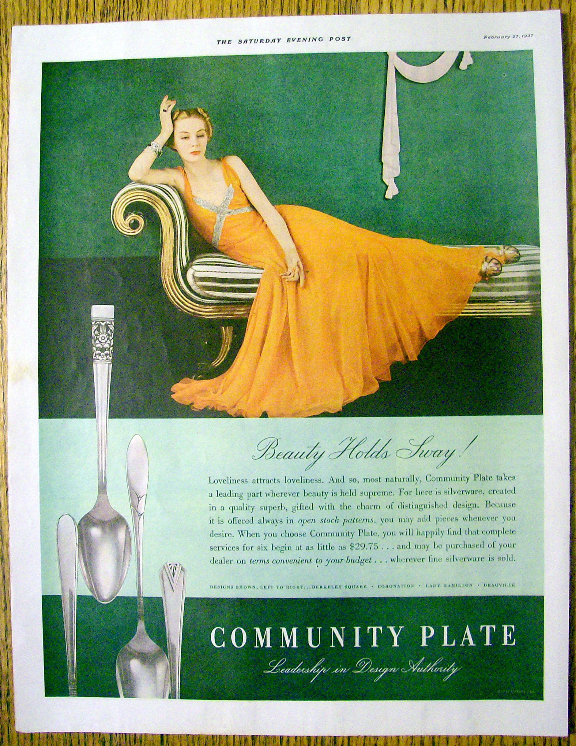Vintage Ad: 1937 Community Plate Silverware