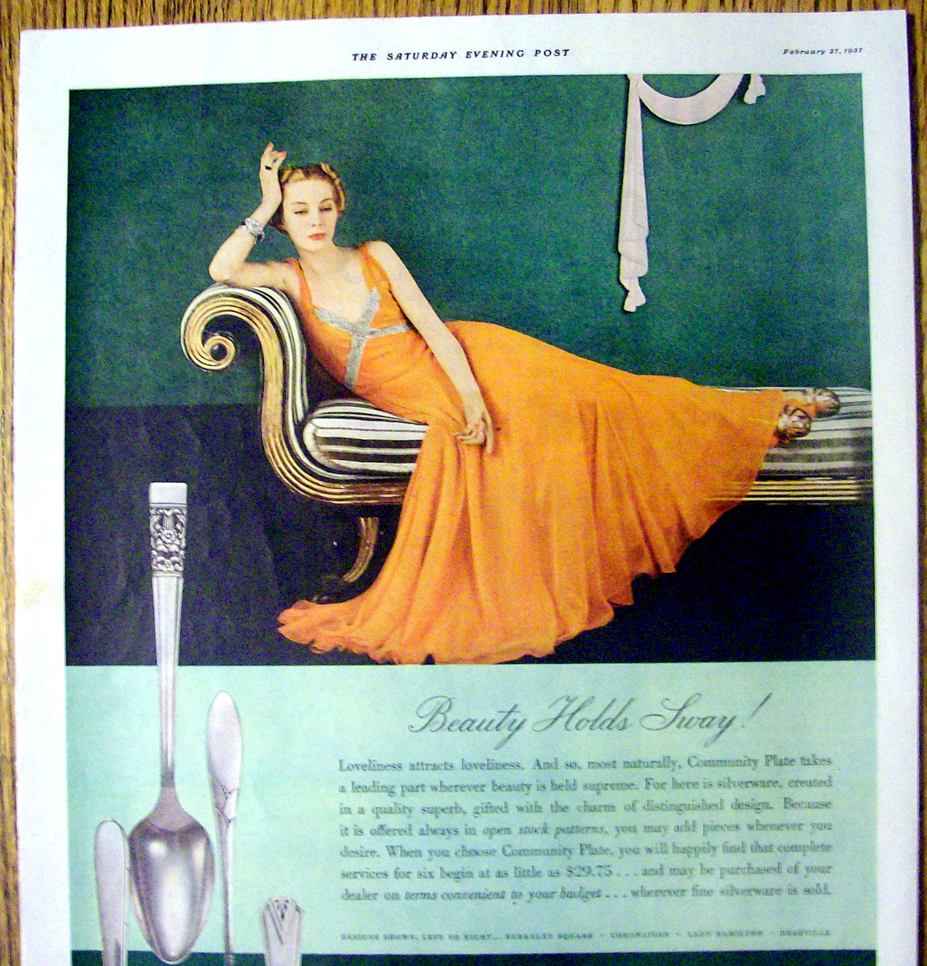 Vintage Ad: 1937 Community Plate Silverware