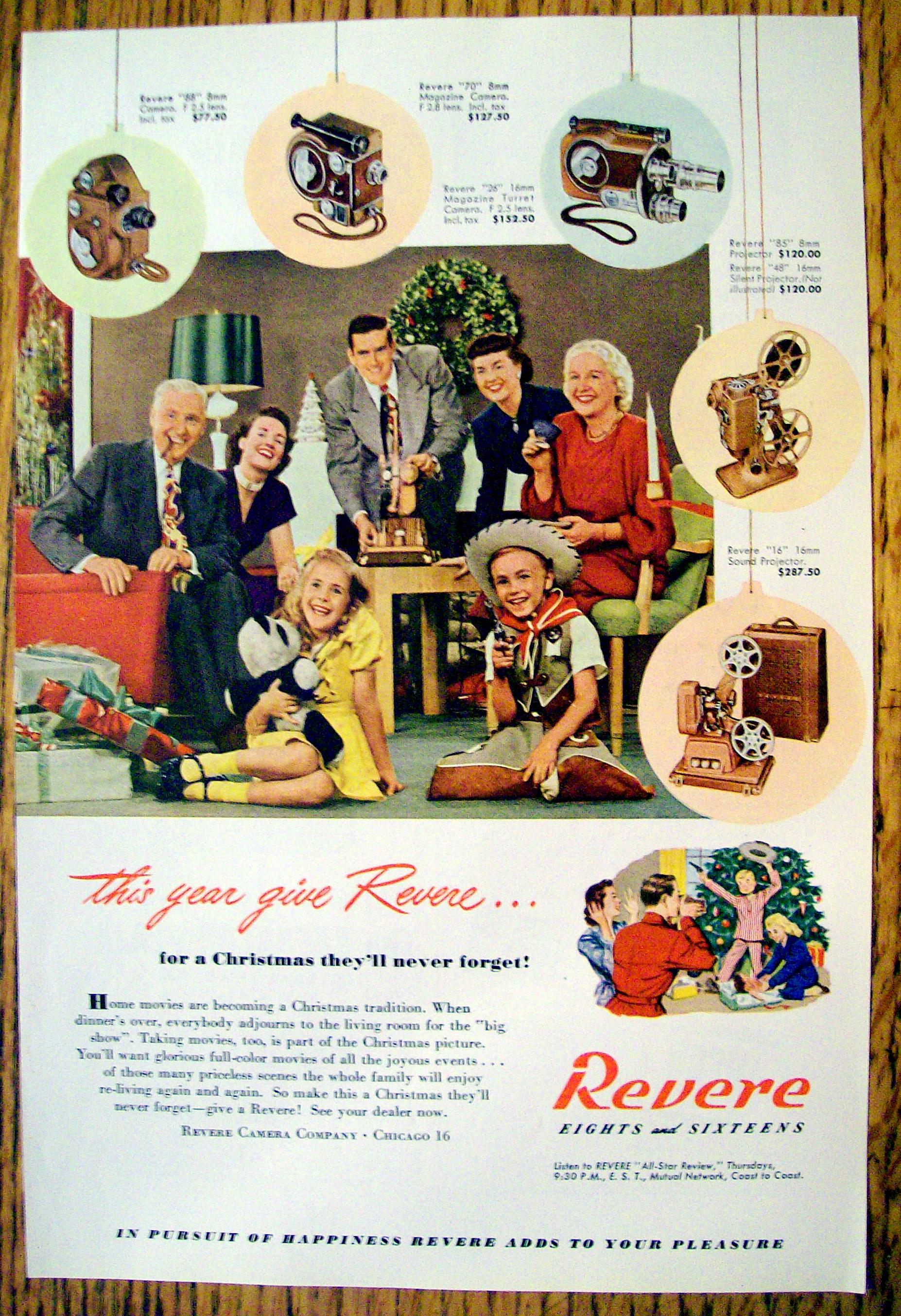 Vintage Ad: 1948 Revere Eights & Sixteens Cameras