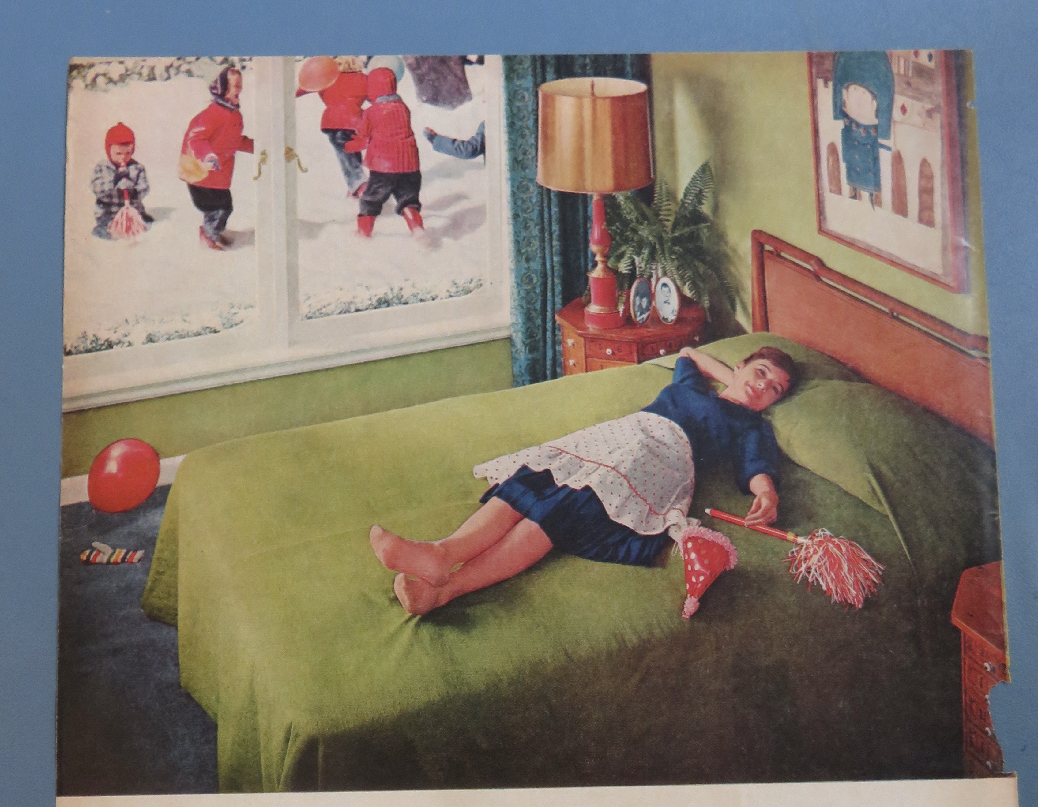 1960 Simmons Beautyrest with Woman Taking A Breather