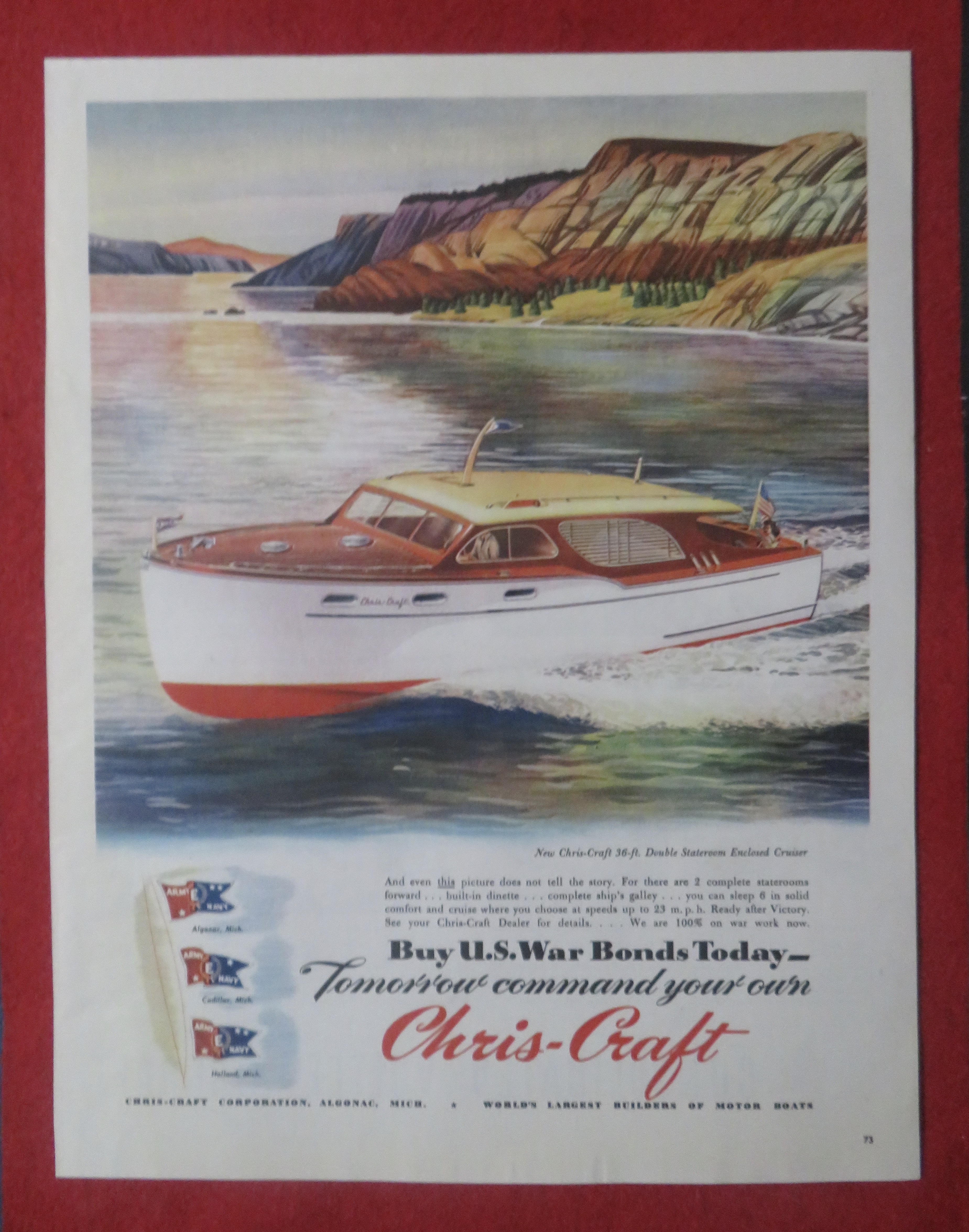 1948 Chris Craft with 36 Foot Double Stateroom Cruiser