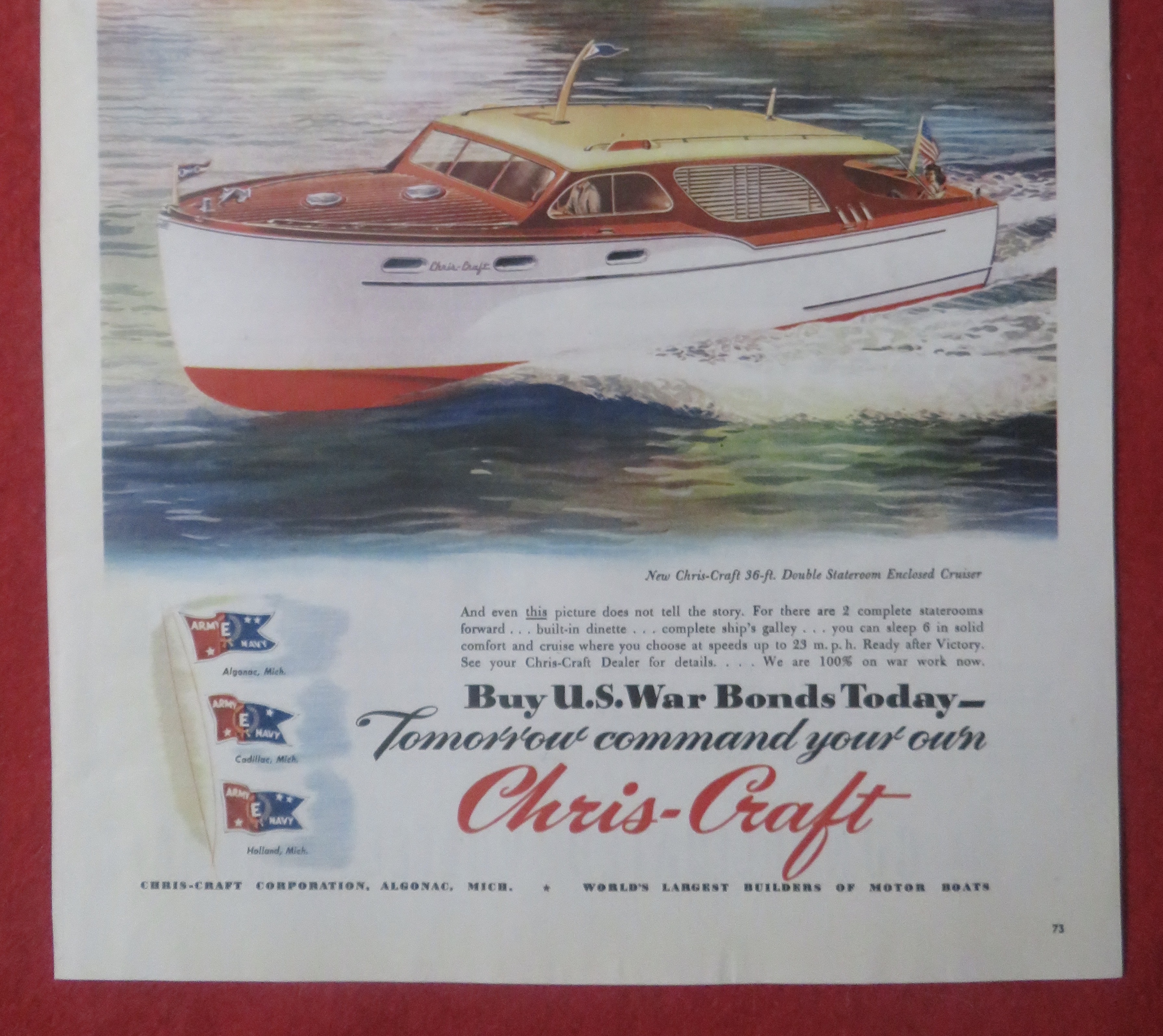 1948 Chris Craft with 36 Foot Double Stateroom Cruiser