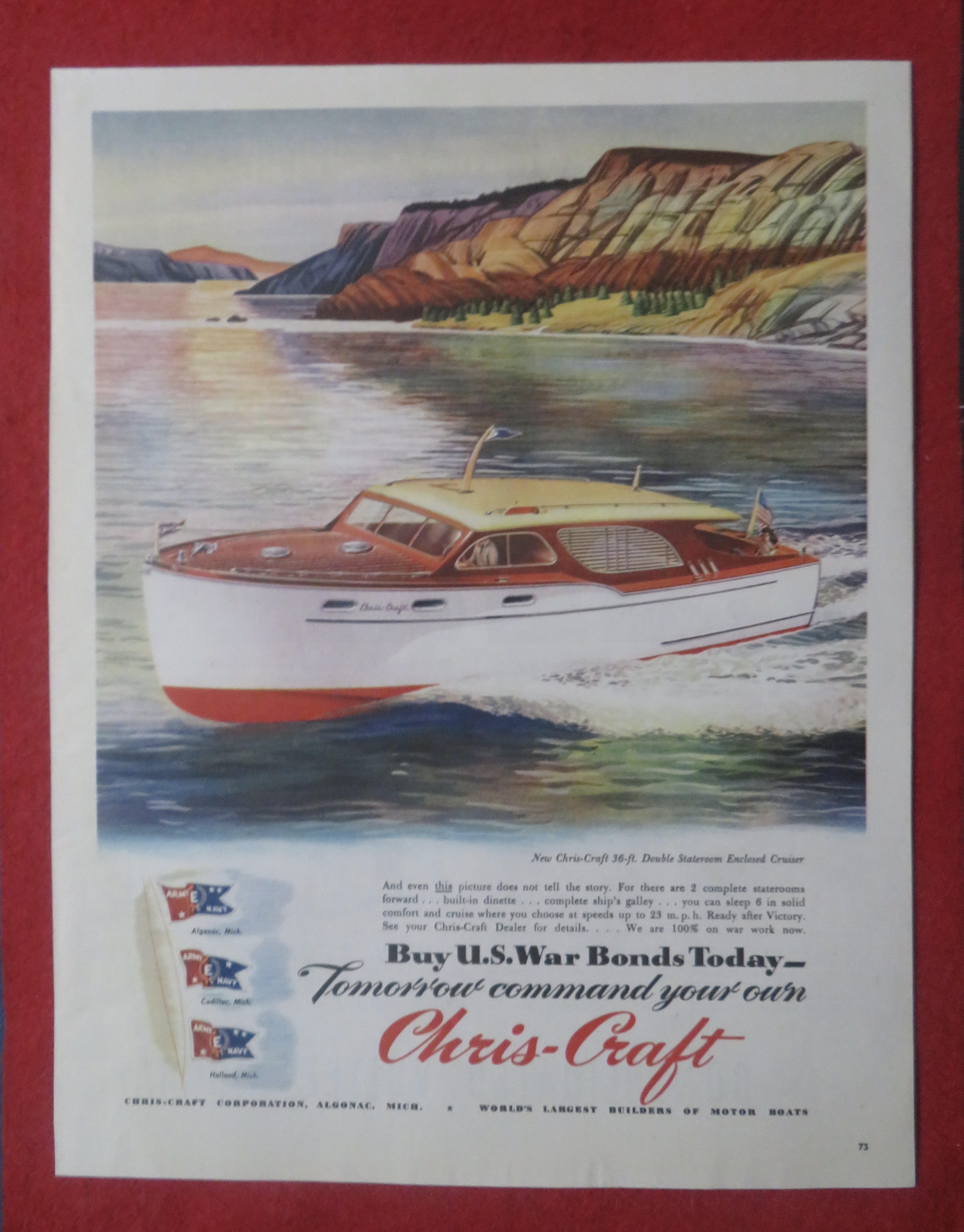 1948 Chris Craft with 36 Foot Double Stateroom Cruiser