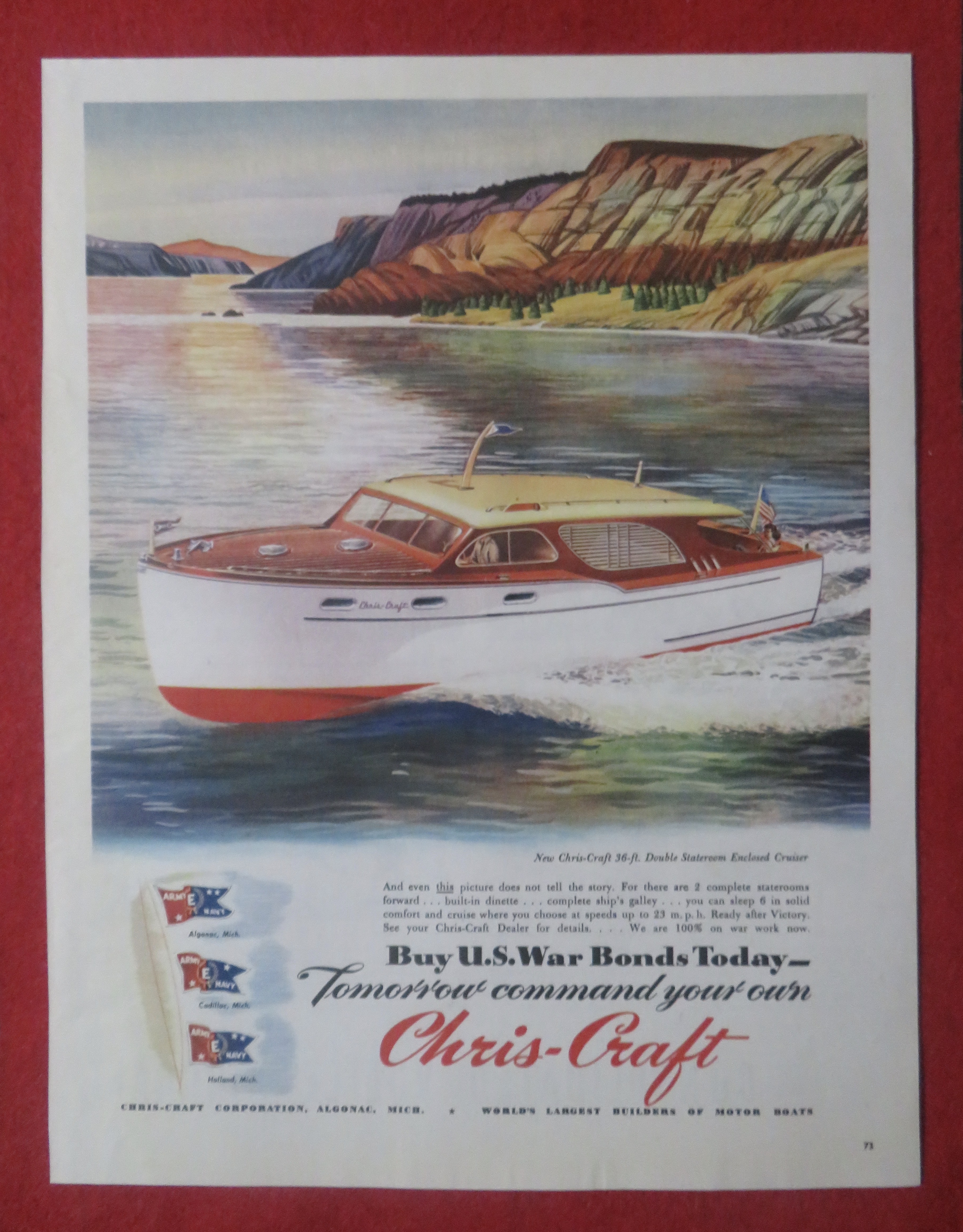 1948 Chris Craft with 36 Foot Double Stateroom Cruiser