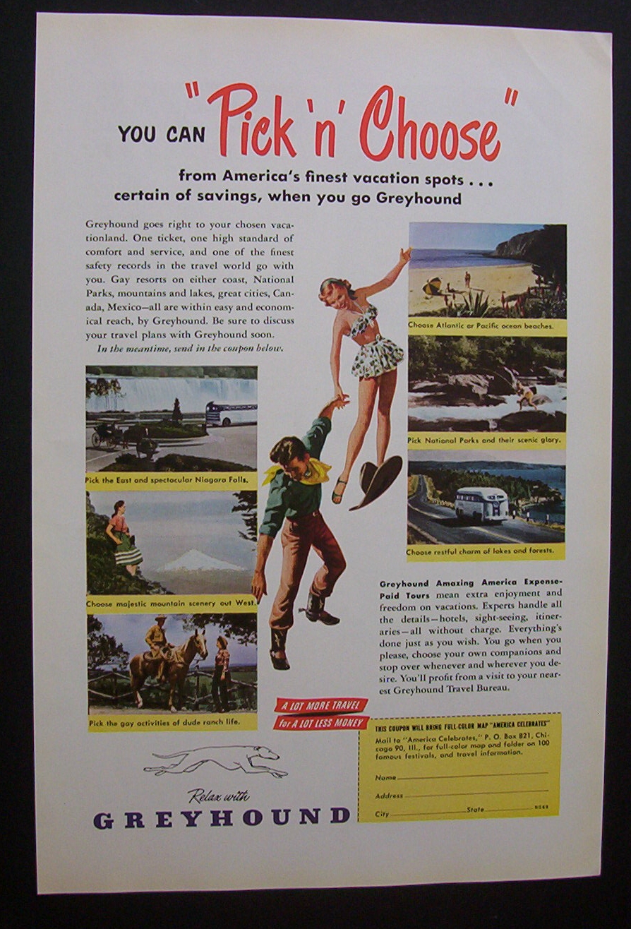 Vintage Ad: 1949  Greyhound