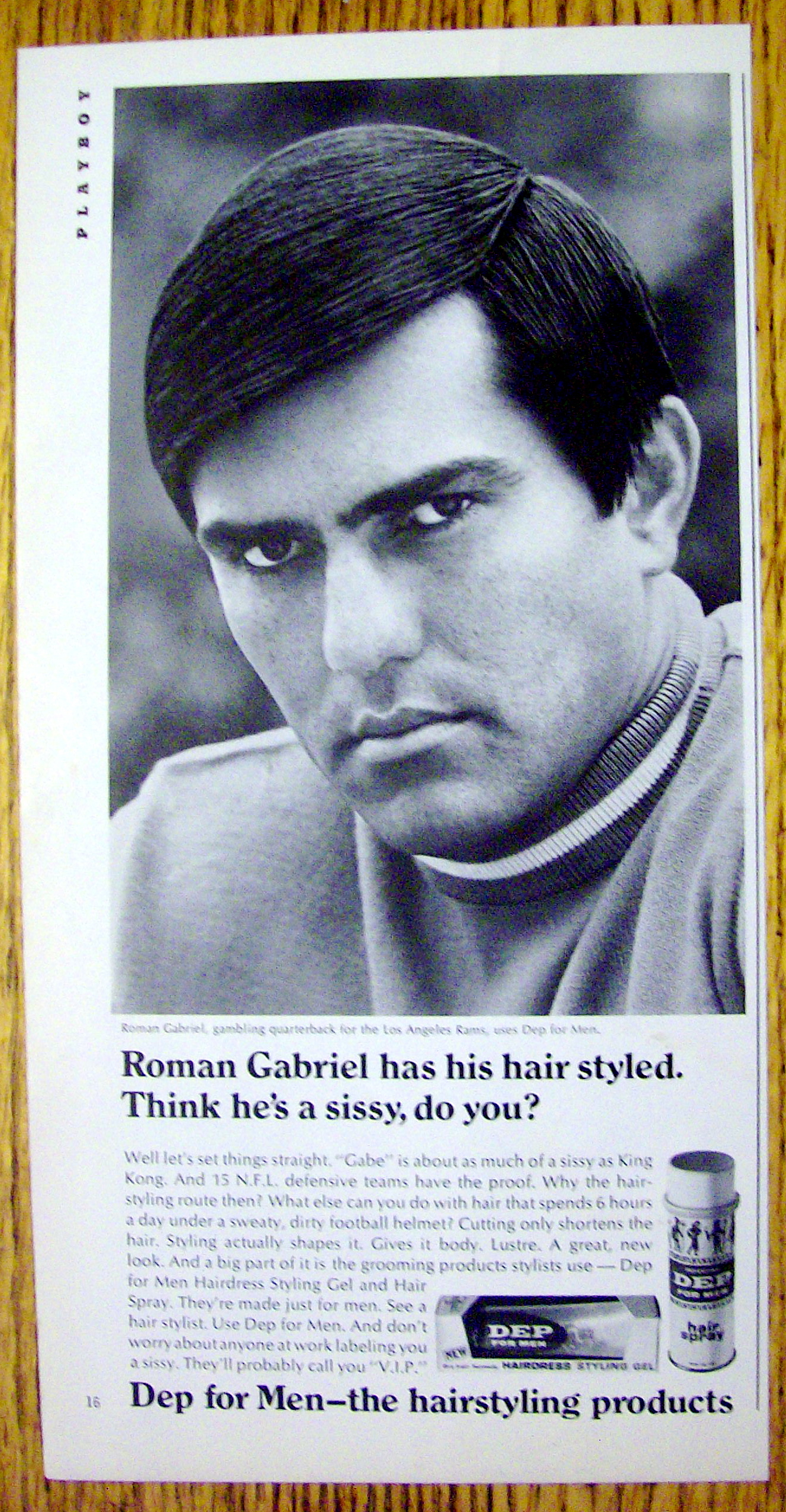 1968 Dep for Men with Los Angeles Rams' Roman Gabriel