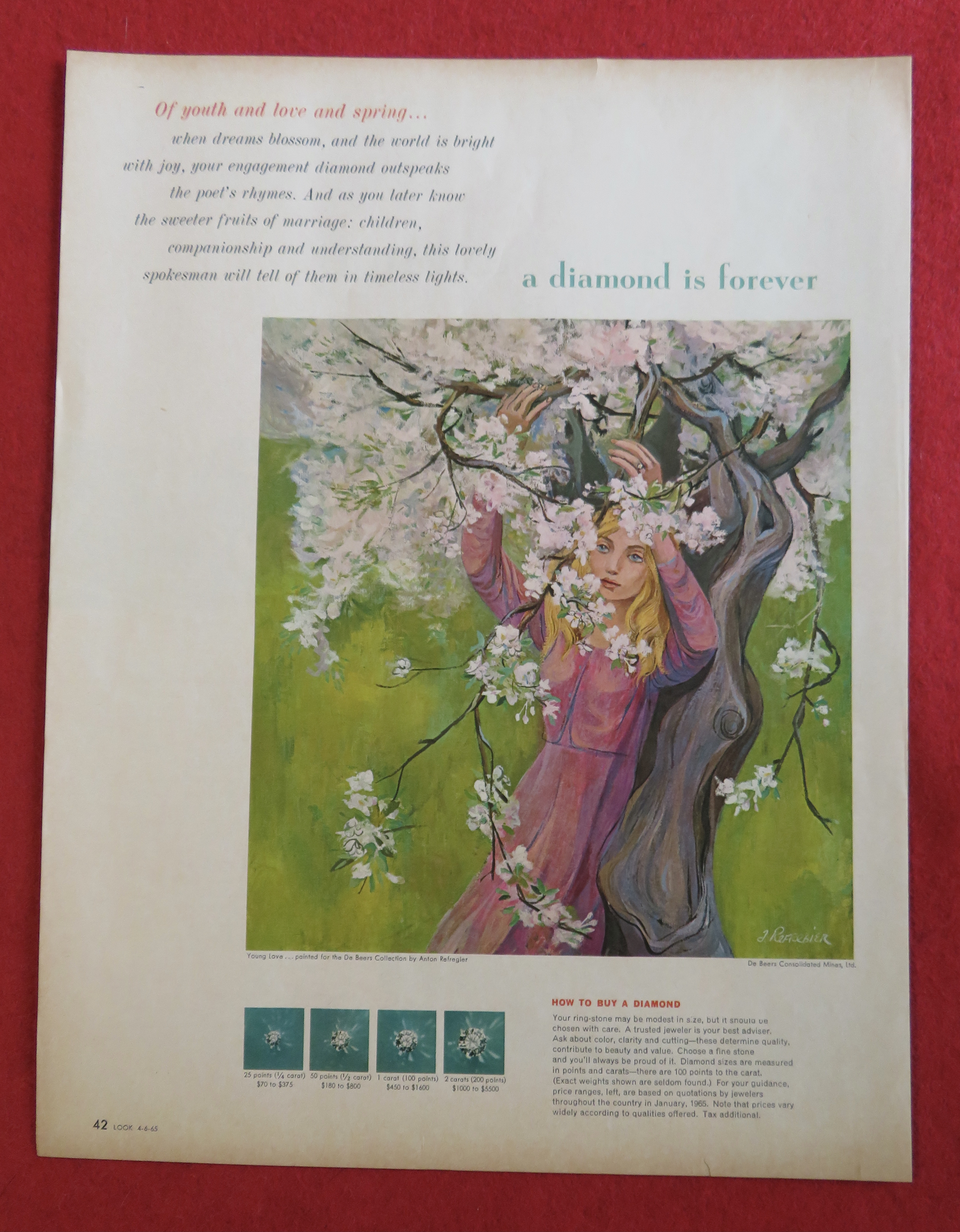 1965 A Diamond Is Forever with Girl Under A Tree