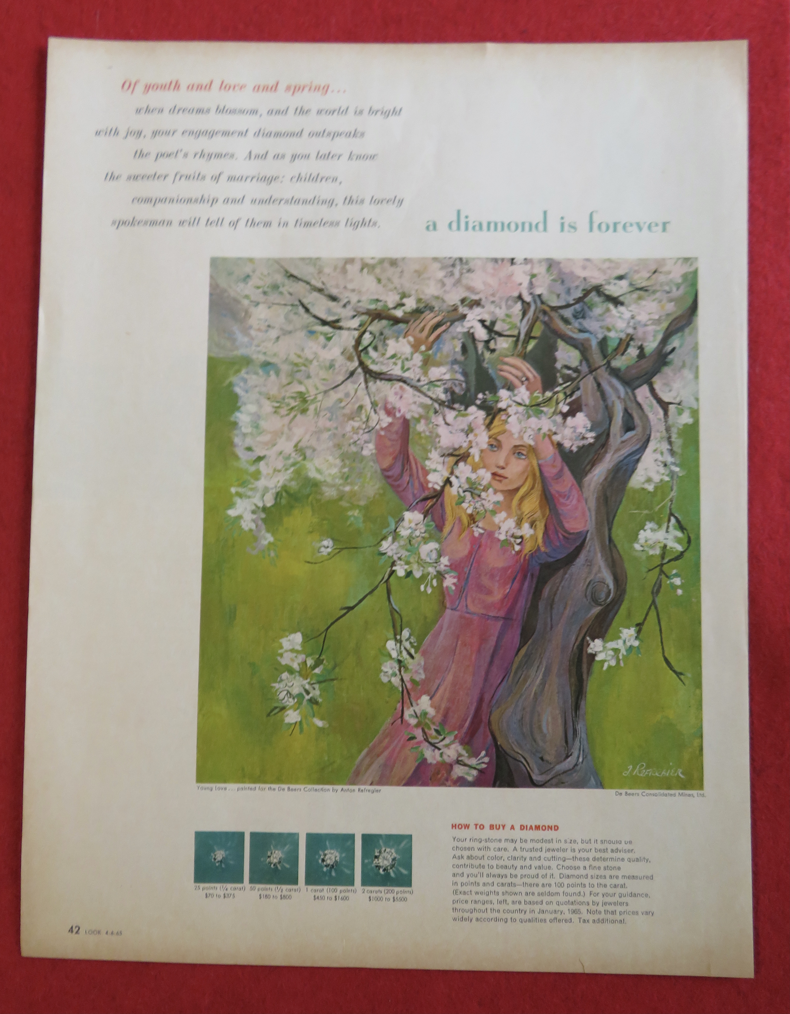 1965 A Diamond Is Forever with Girl Under A Tree