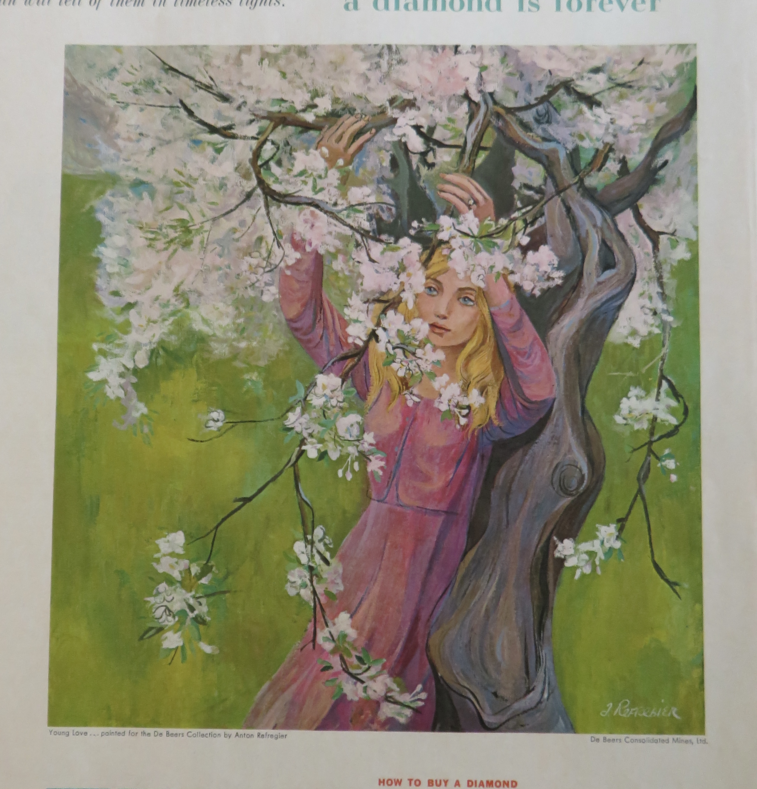 1965 A Diamond Is Forever with Girl Under A Tree