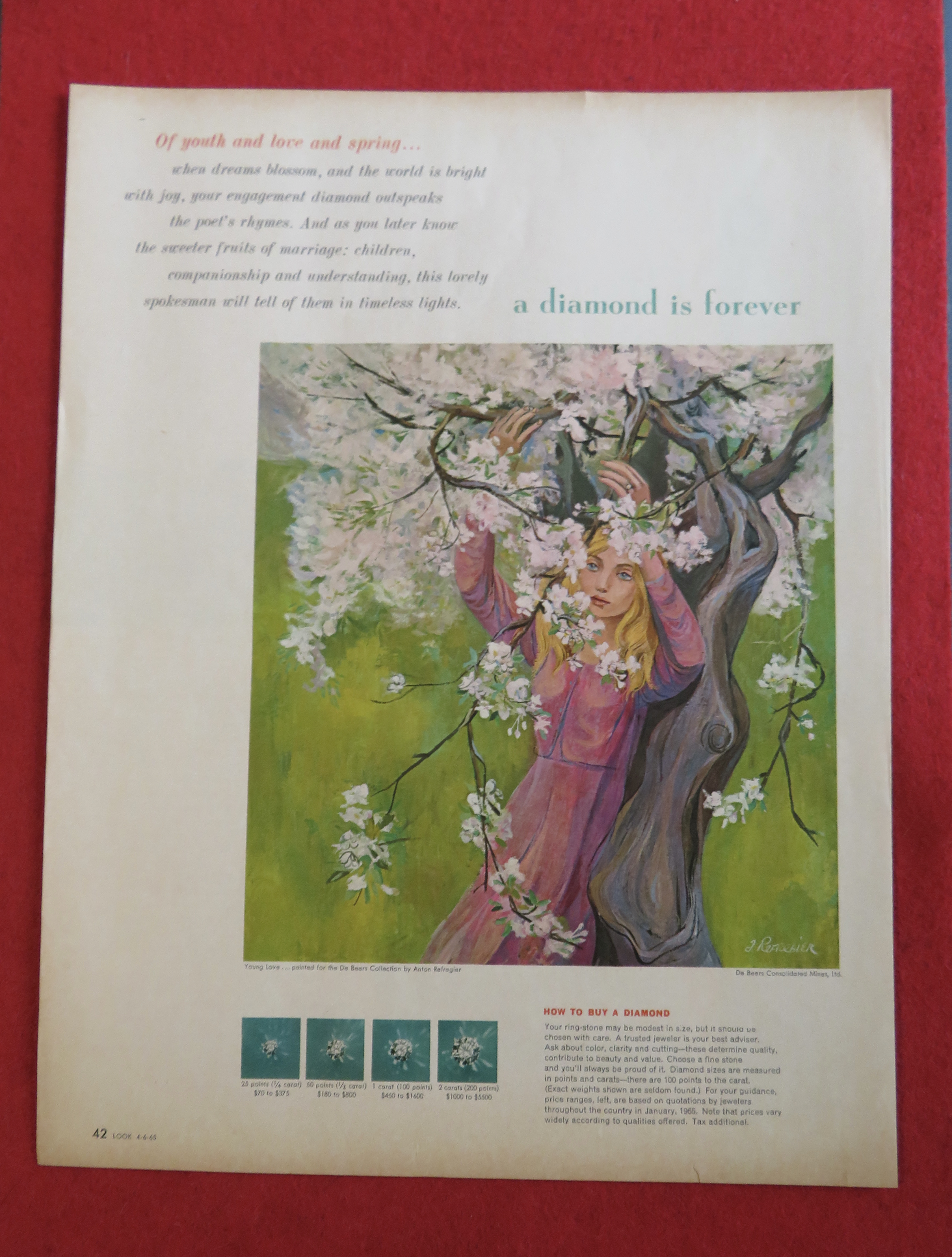 1965 A Diamond Is Forever with Girl Under A Tree