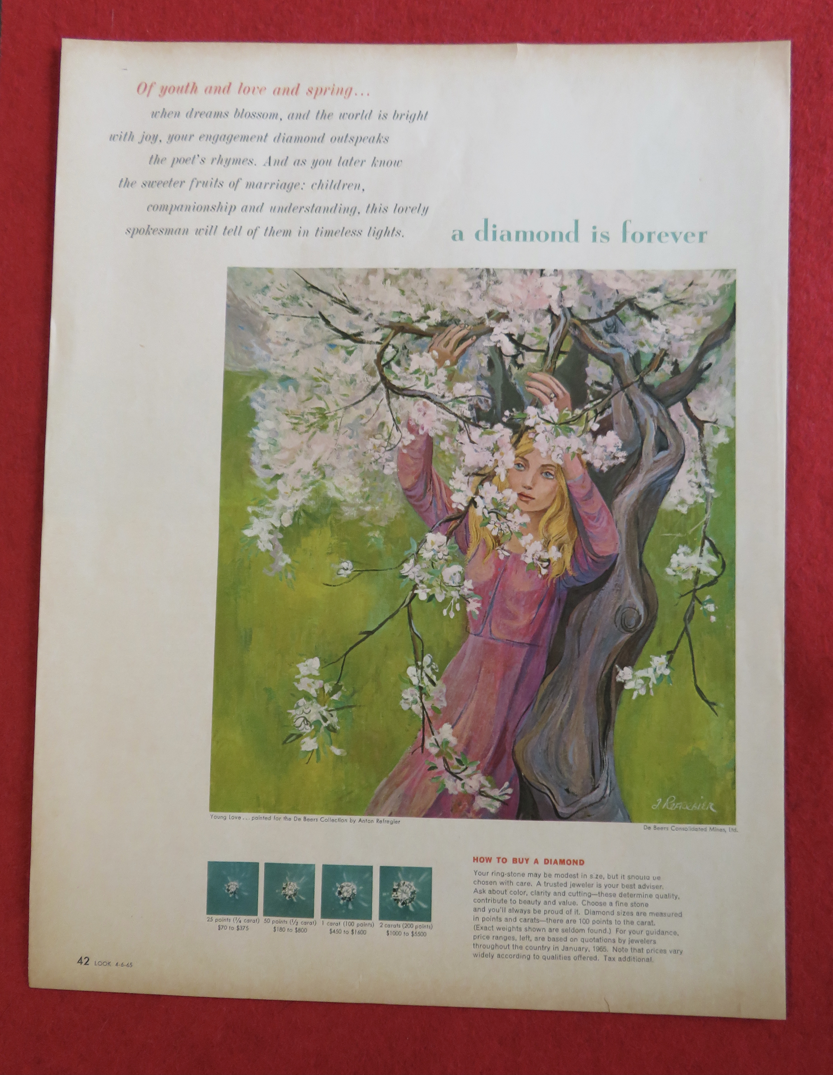 1965 A Diamond Is Forever with Girl Under A Tree