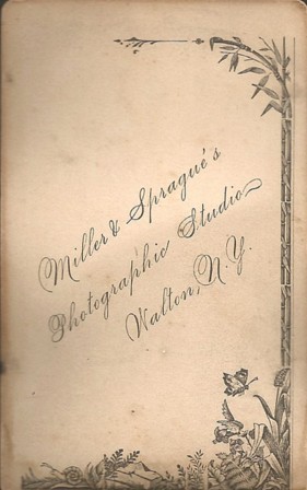 CDV, Accordion Player Photographed in Walton, New York