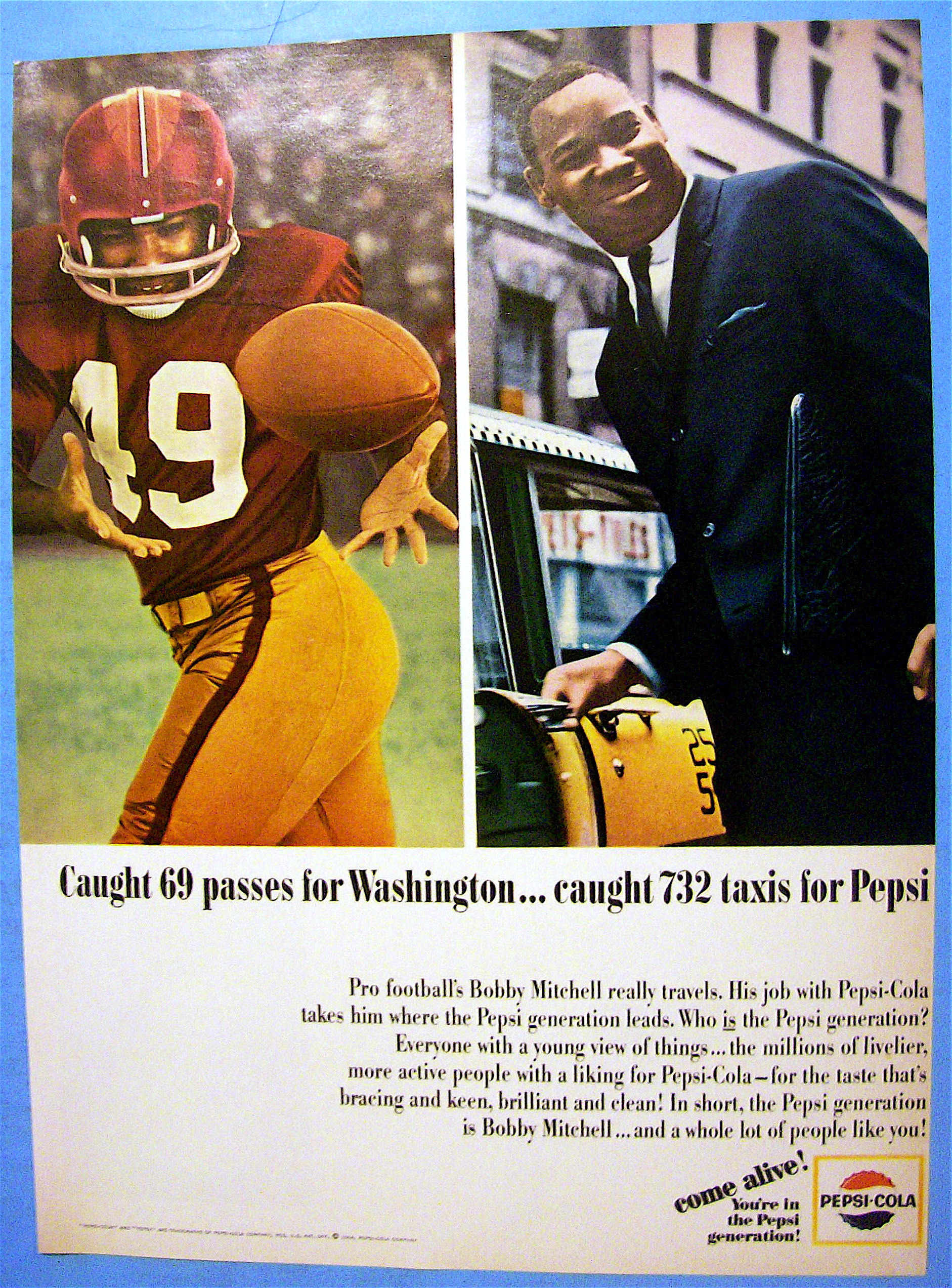 1965 Pepsi-Cola (Pepsi) with Football's Bobby Mitchell