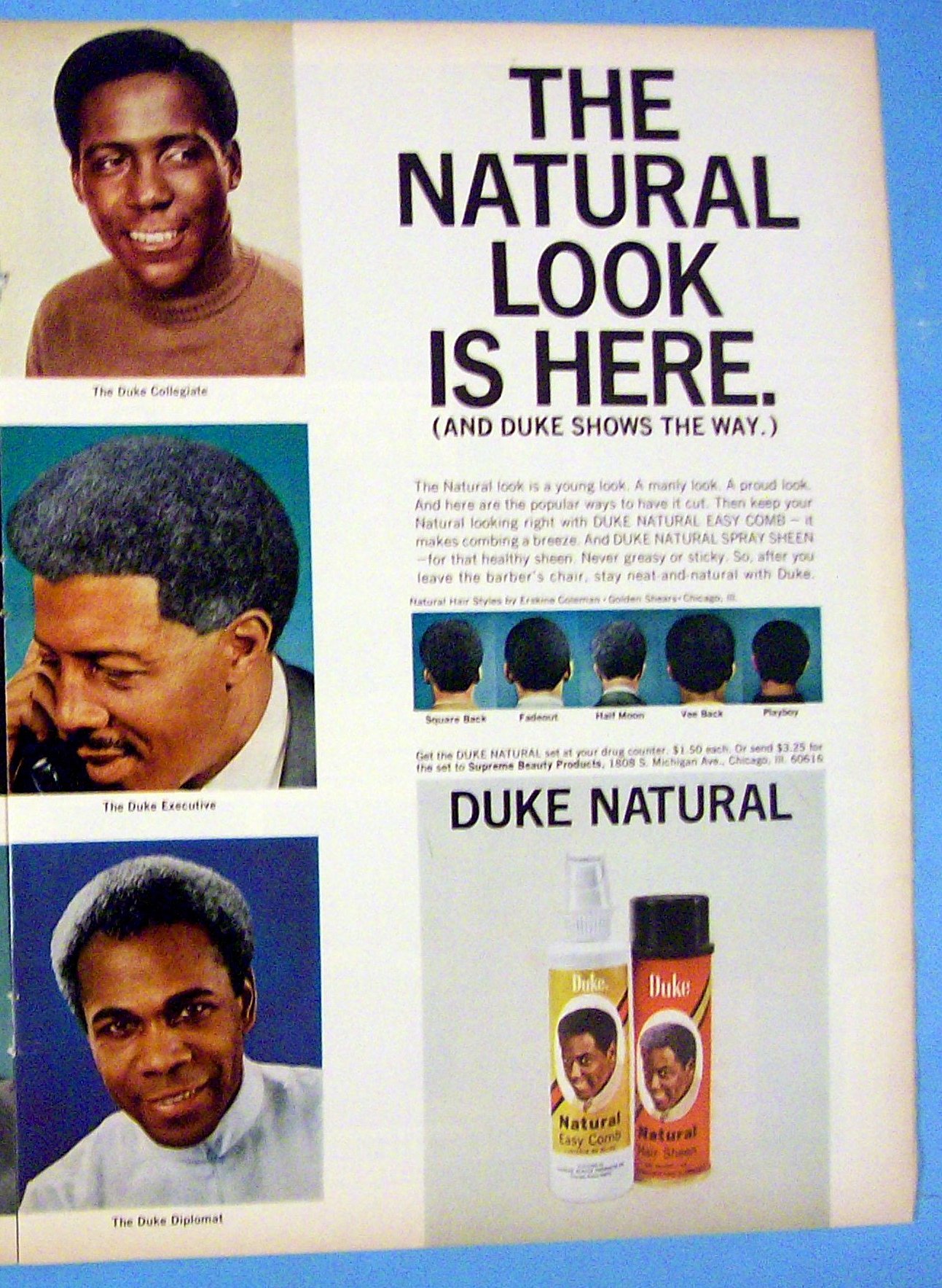 1968 Duke Natural Comb & Sheen with Duke Men