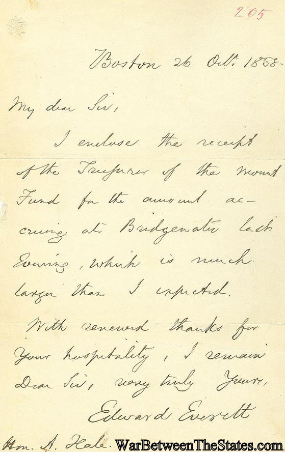 Autograph, Edward Everett