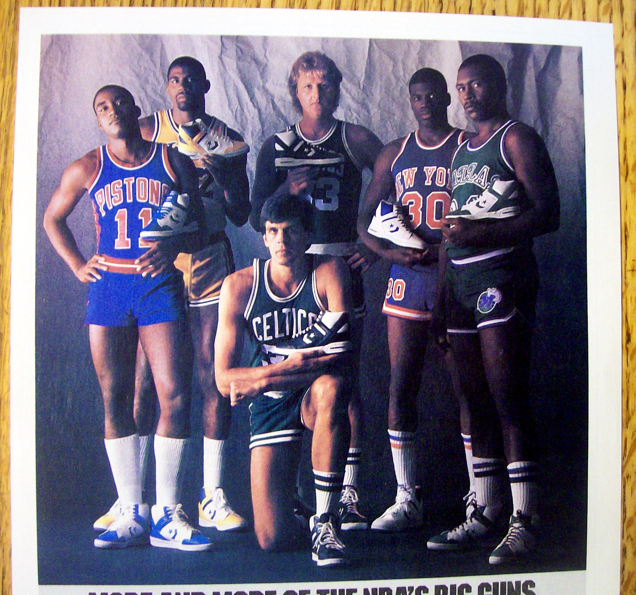 1986 Converse Shoes Ad with Larry Bird & Magic