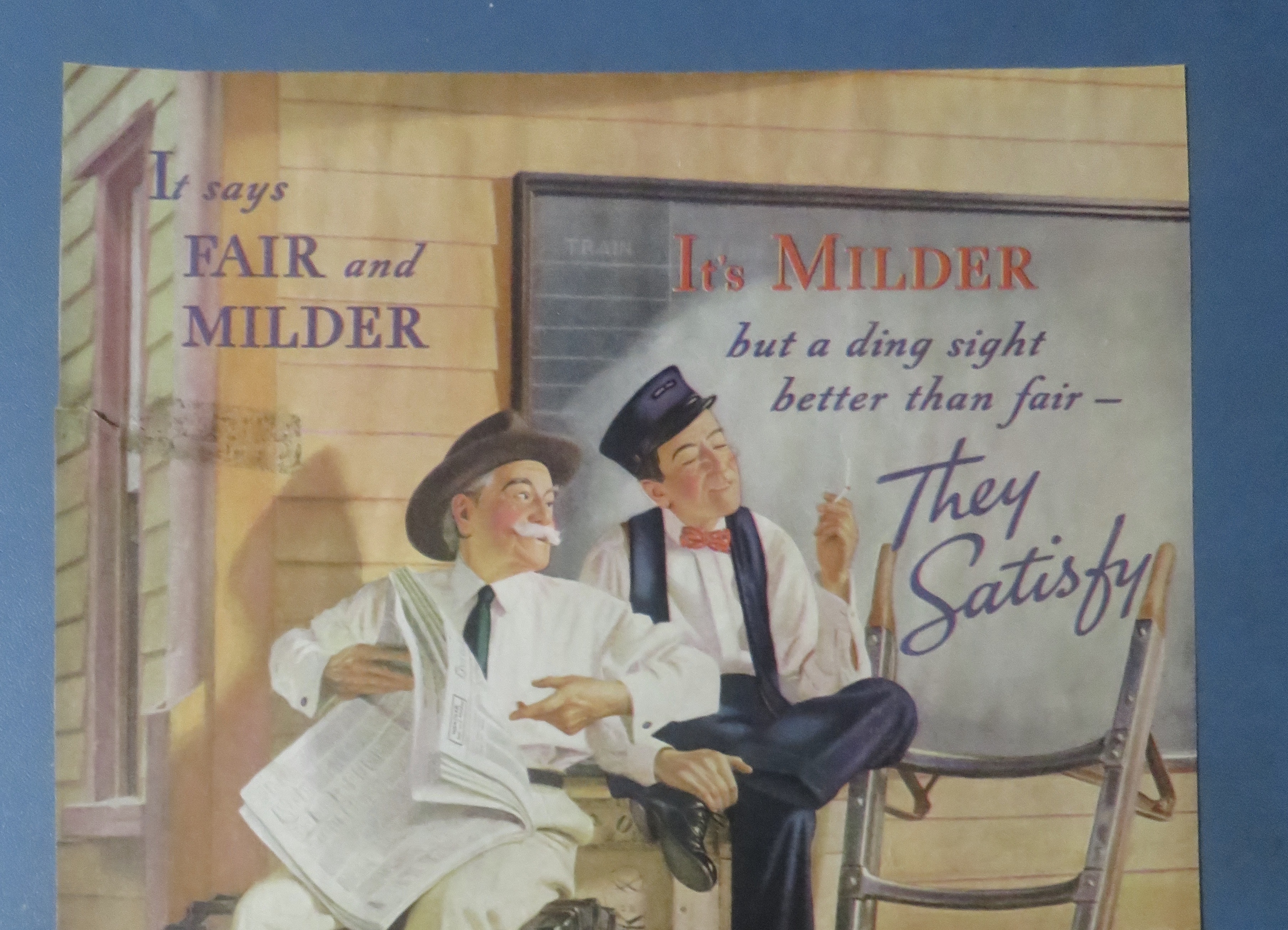 1936 Chesterfield Cigarettes with Two Men Talking