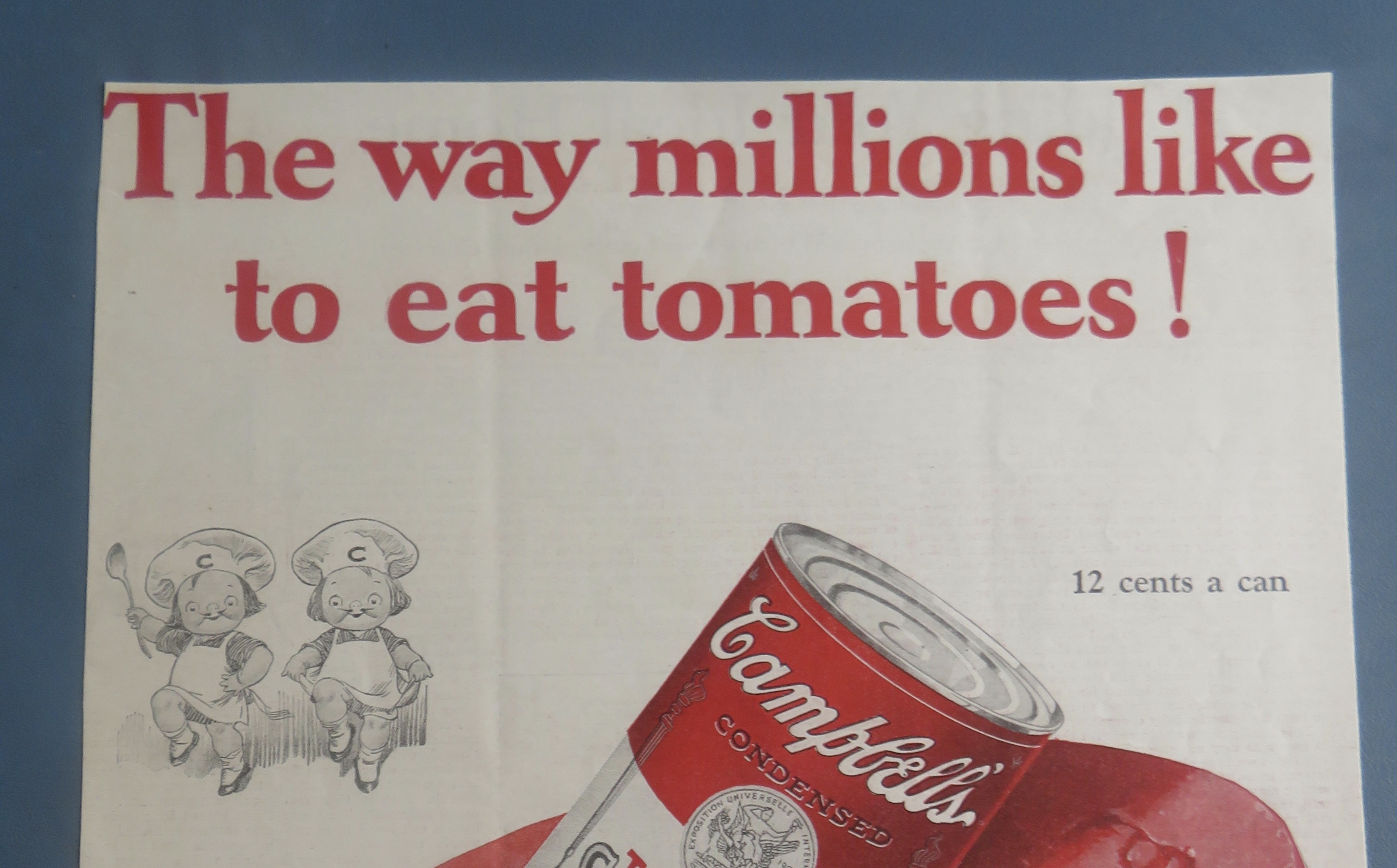 1924 Campbell's Tomato Soup With Can In Tomato
