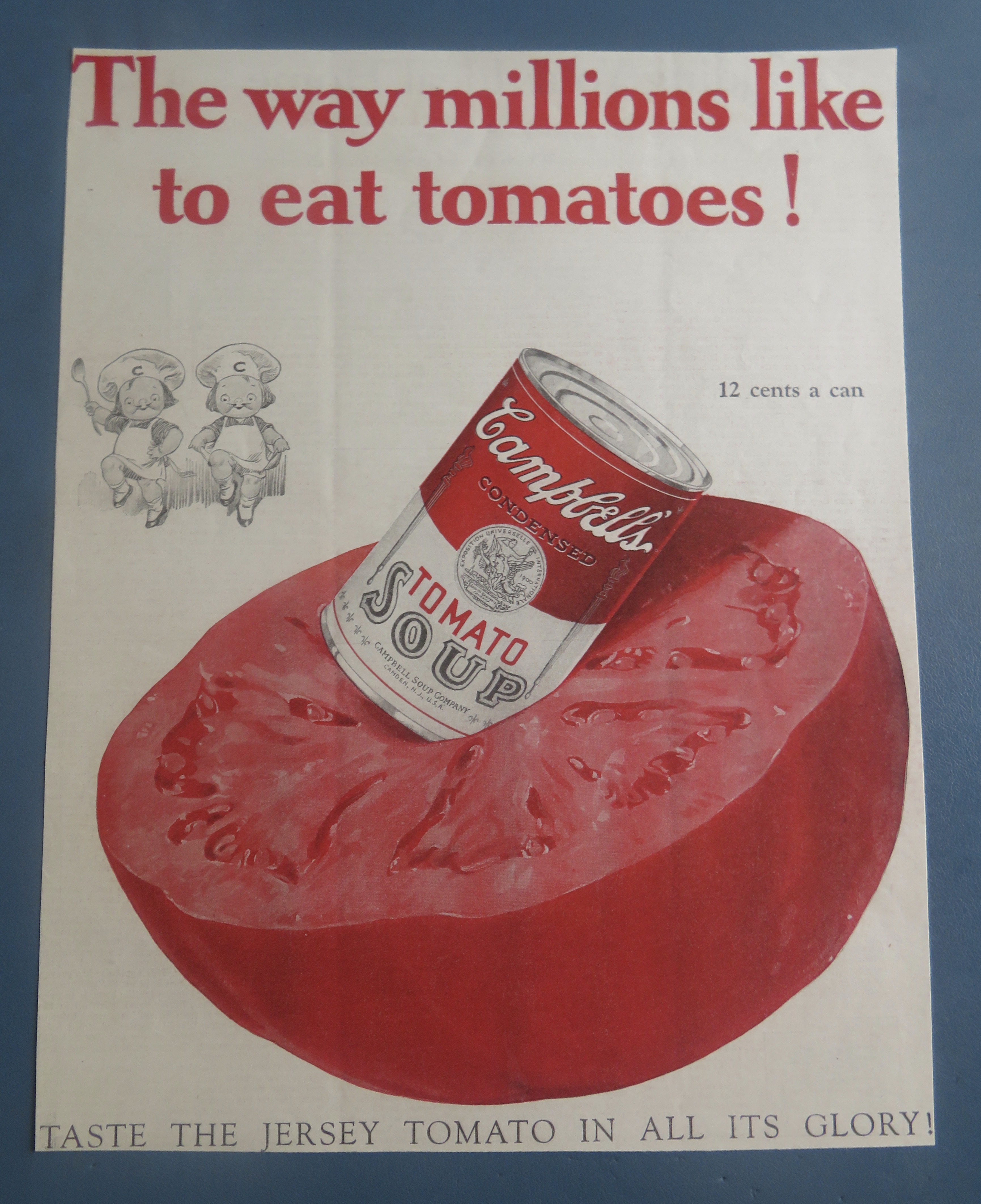 1924 Campbell's Tomato Soup With Can In Tomato