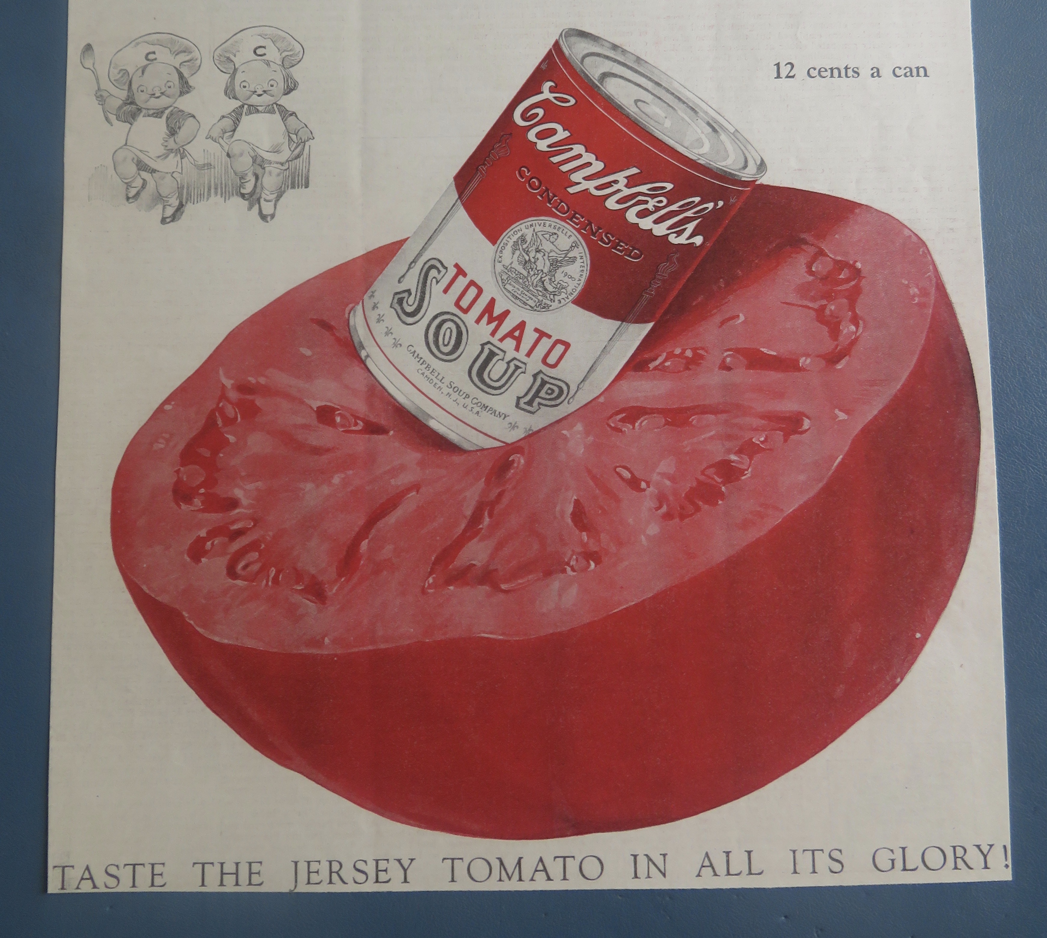 1924 Campbell's Tomato Soup With Can In Tomato