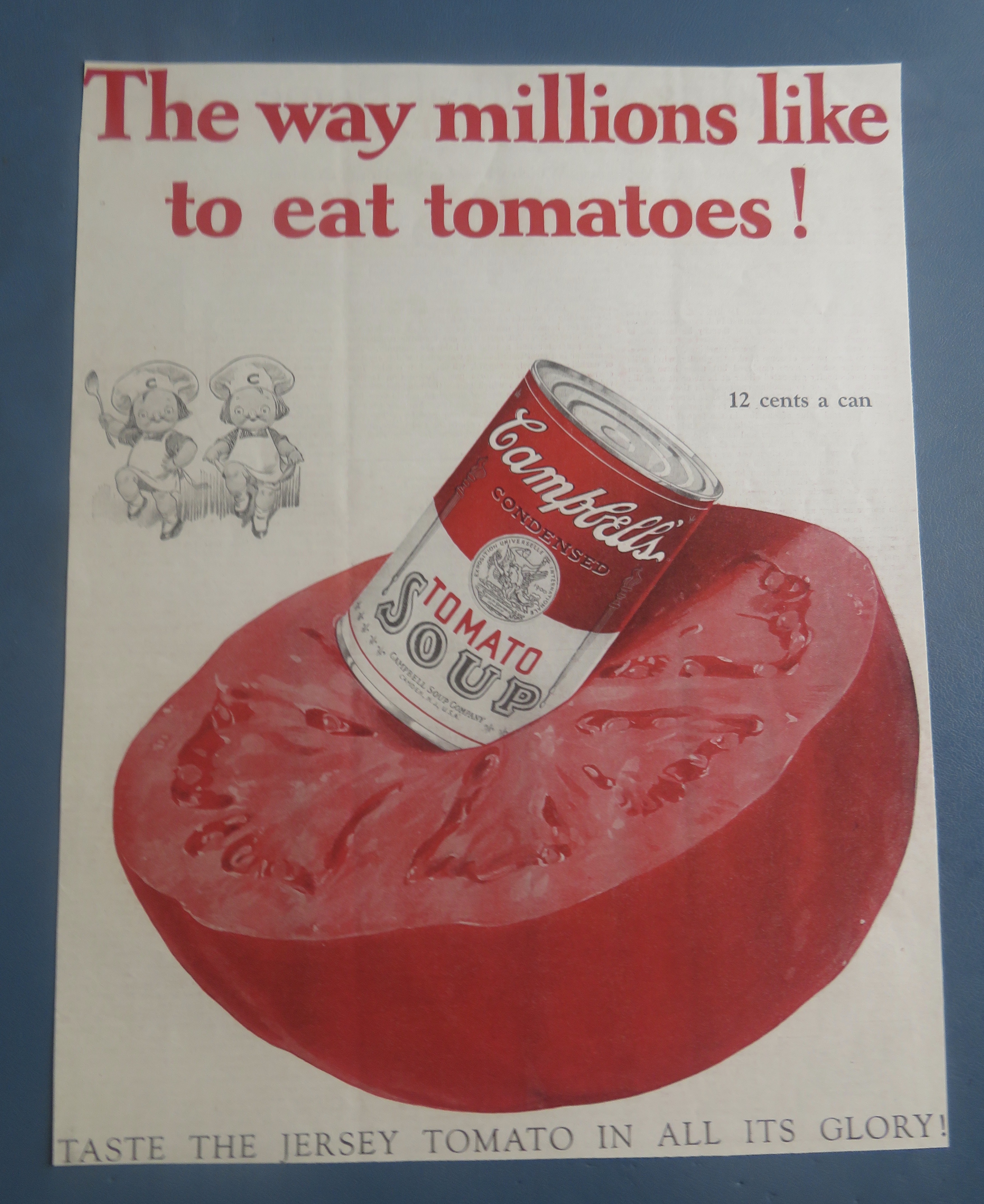 1924 Campbell's Tomato Soup With Can In Tomato