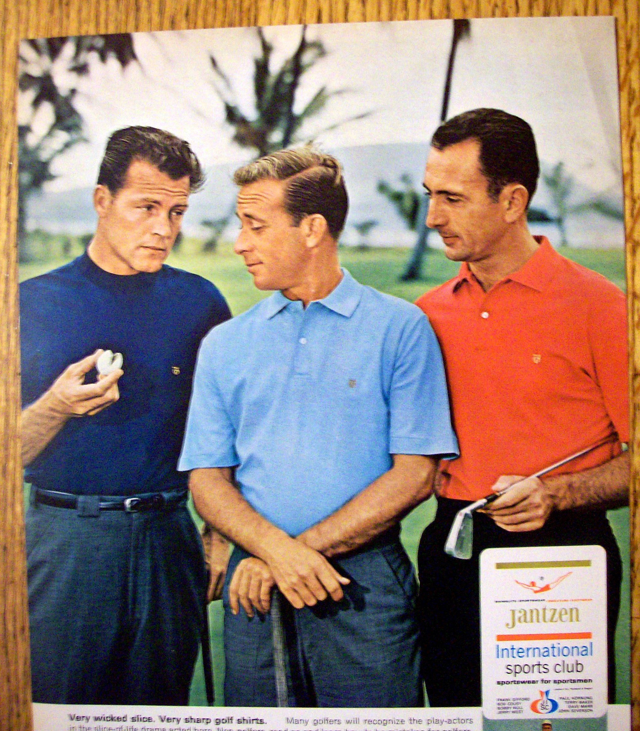 1966 Jantzen Golf Shirts with Frank Gifford/Bob Cousy