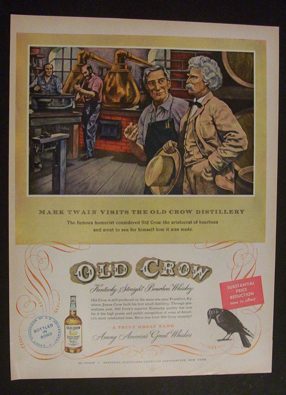 1951 Old Crow Whiskey with Mark Twain Visits Distillery