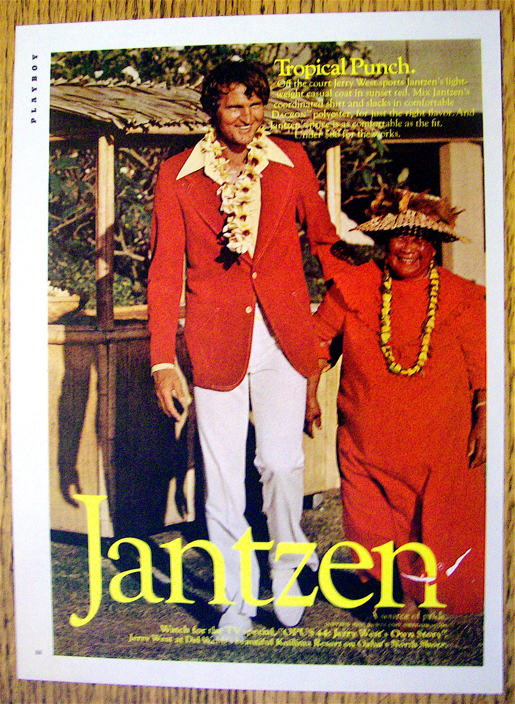 1974 Jantzen with Jerry West At A Oahu Resort