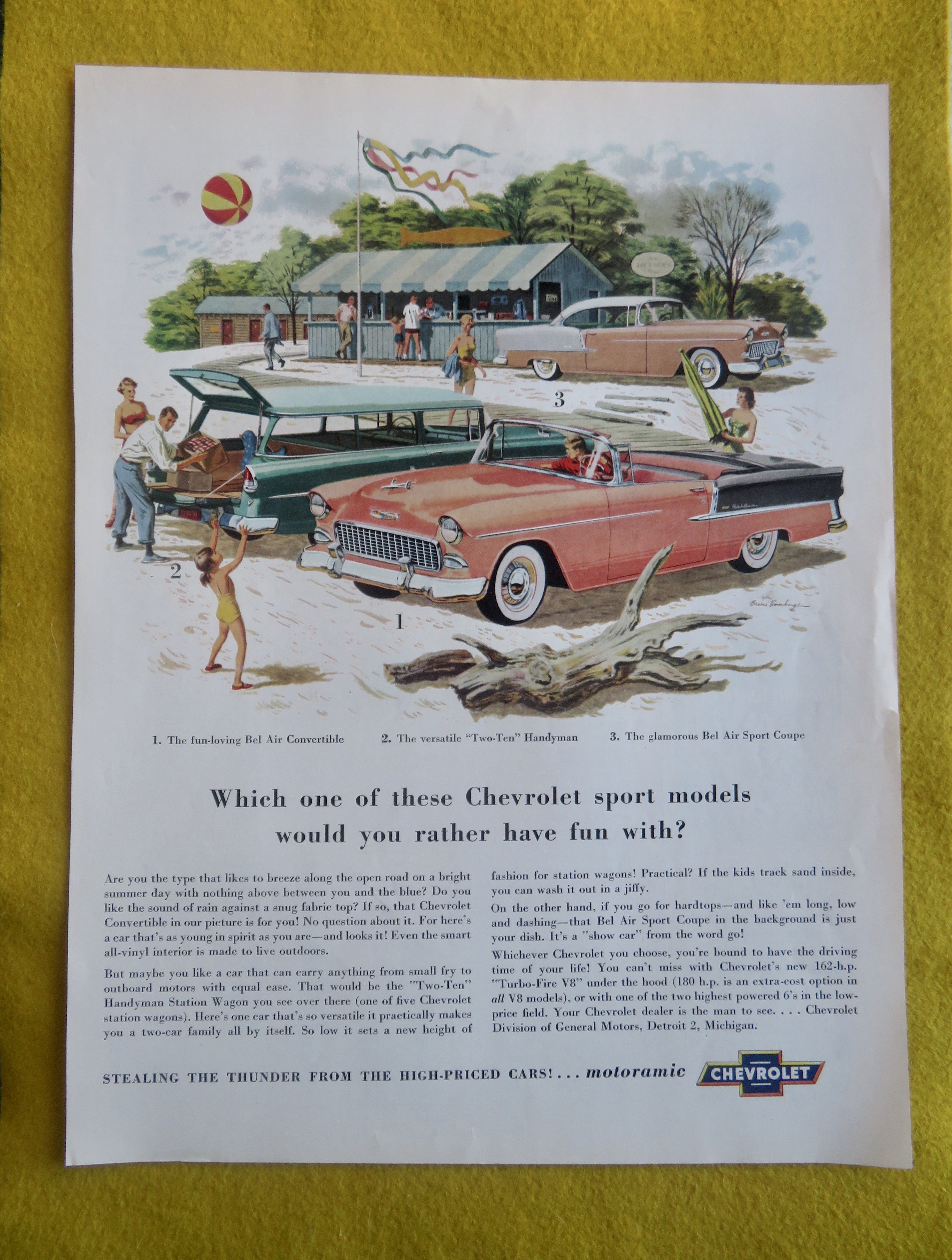 1955 Chevrolet w/ Chevy Coupe, Convertible & Handyman