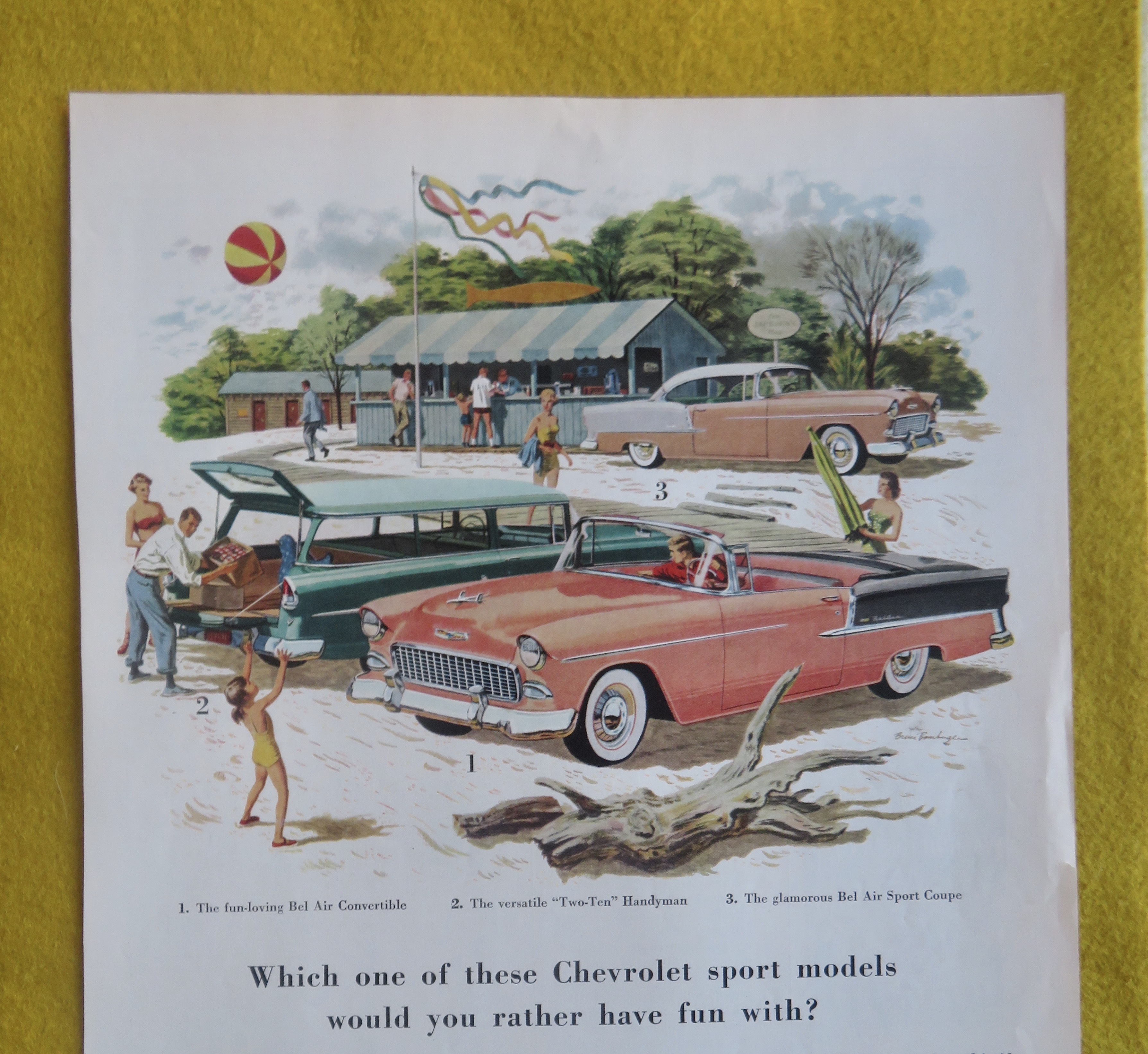 1955 Chevrolet w/ Chevy Coupe, Convertible & Handyman